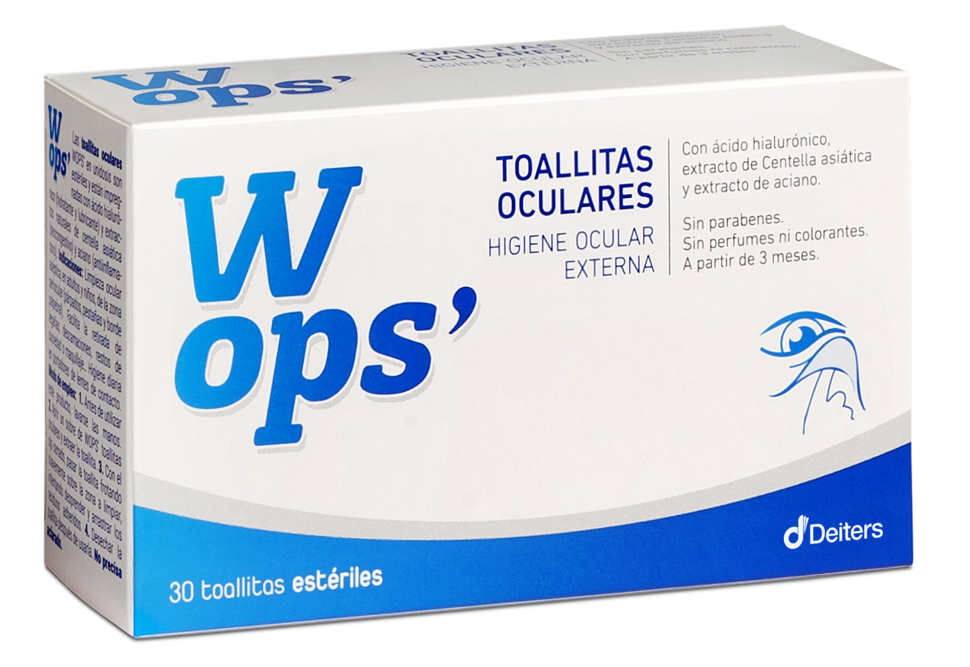 WOPS´ 30 TOALLITAS OCULARES ESTERILES
