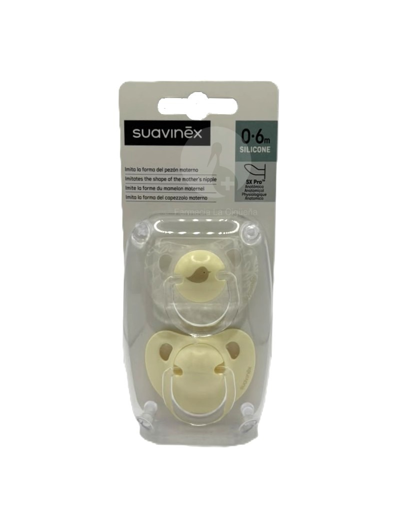 CHUPETE SILICONA ANATOMICO SUAVINEX CLASICO 0 – 6 MESES 2 UNIDADES