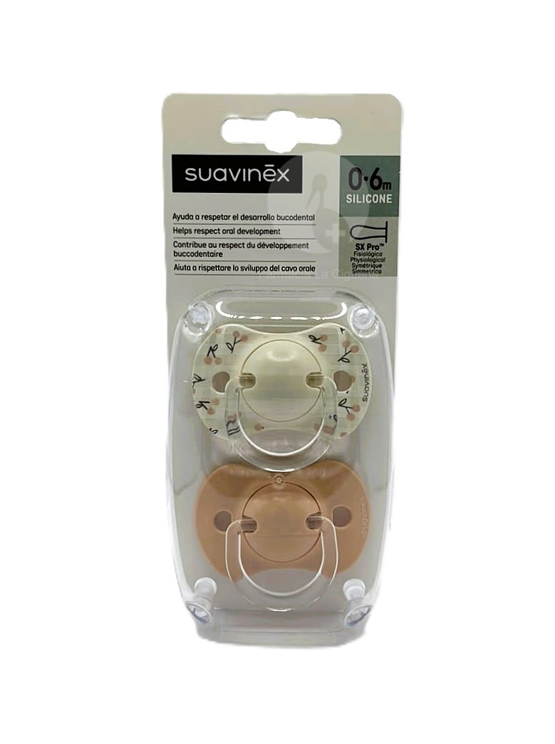 CHUPETE SILICONA FISIOLOGICO SUAVINEX 0 – 6 MESES 2 UNIDADES