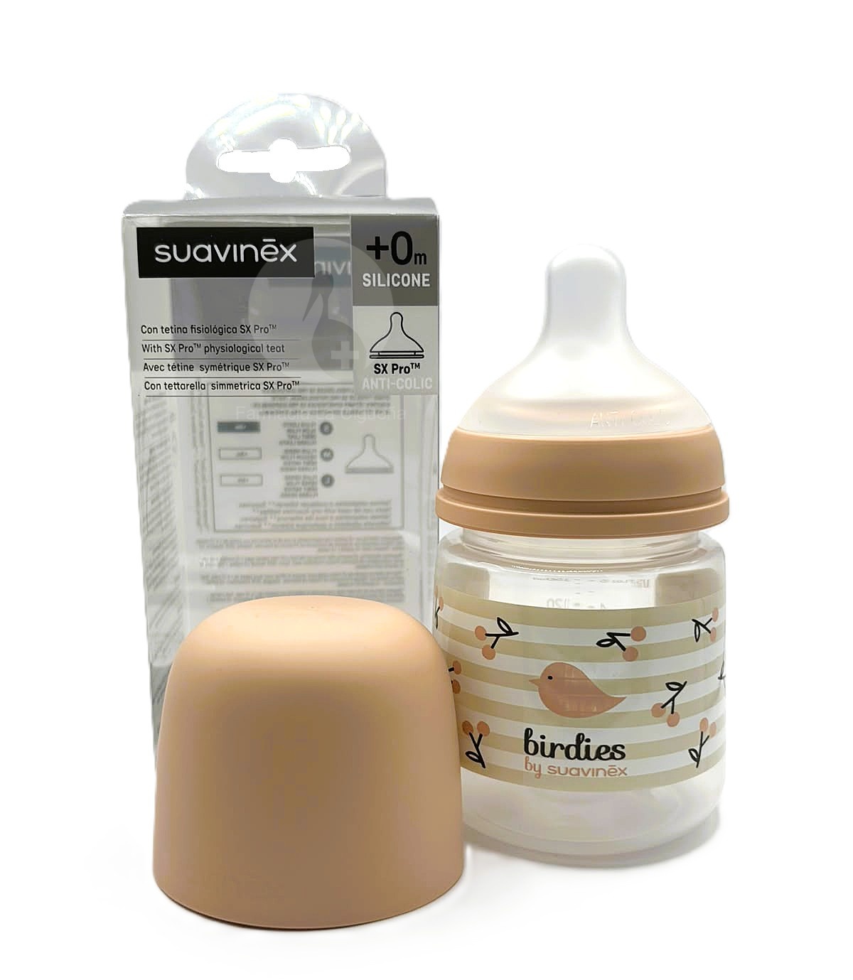 BIBERON TETINA SILICONA FISIOLOGICA SUAVINEX FLUJO M 150 ML