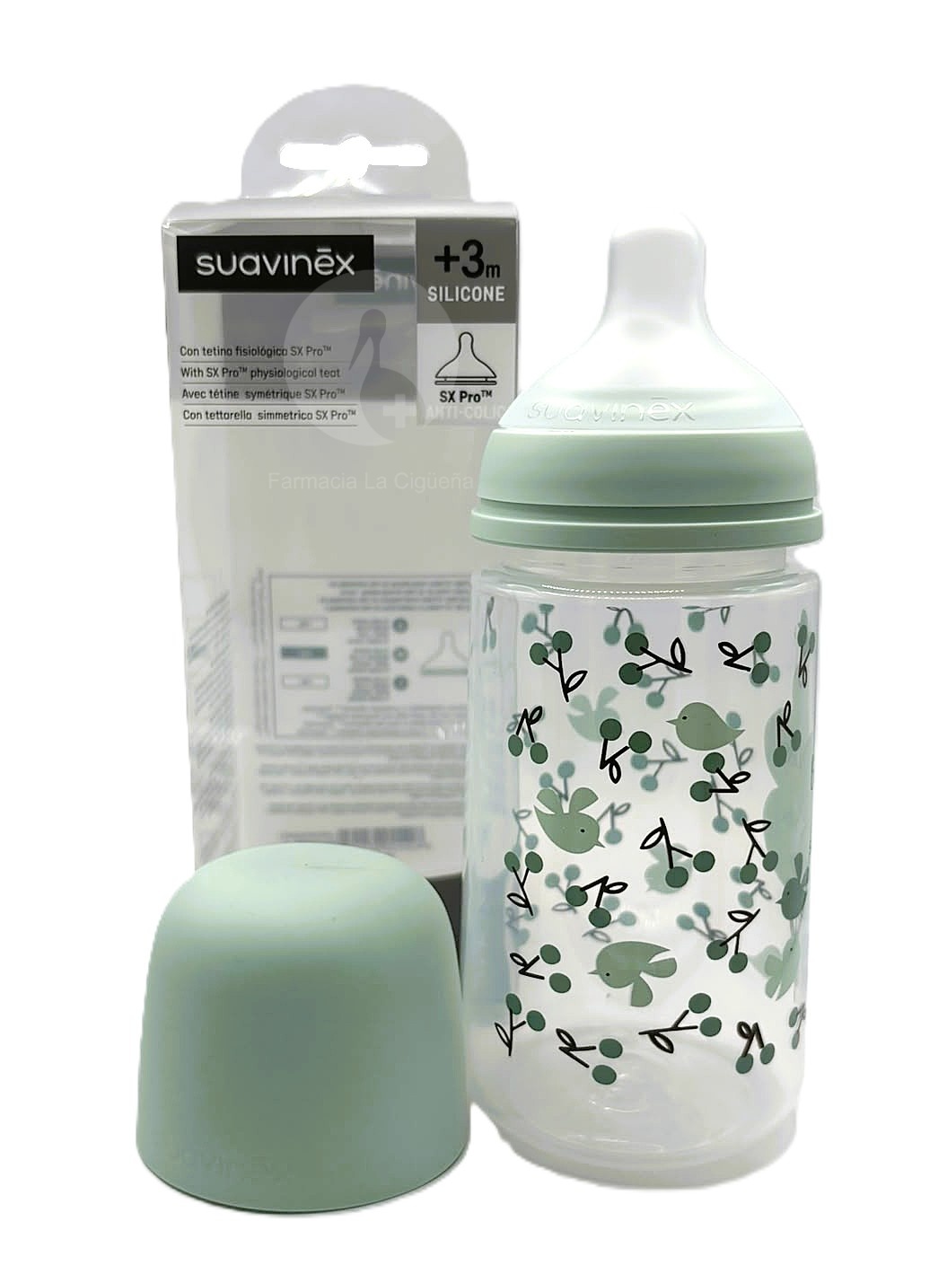 BIBERON TETINA SILICONA FISIOLOGICA SUAVINEX FLUJO M 270 ML