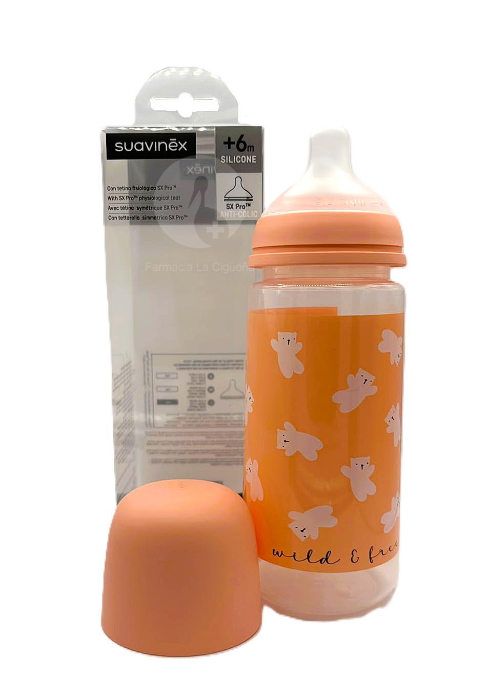 BIBERON TETINA SILICONA FISIOLOGICA SUAVINEX FLUJO L 360 ML
