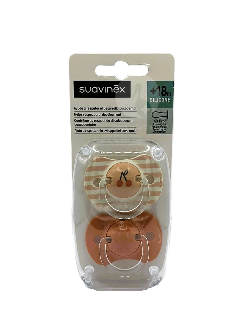 CHUPETE SILICONA FISIOLOGICO SUAVINEX + 18 MESES 2 UNIDADES