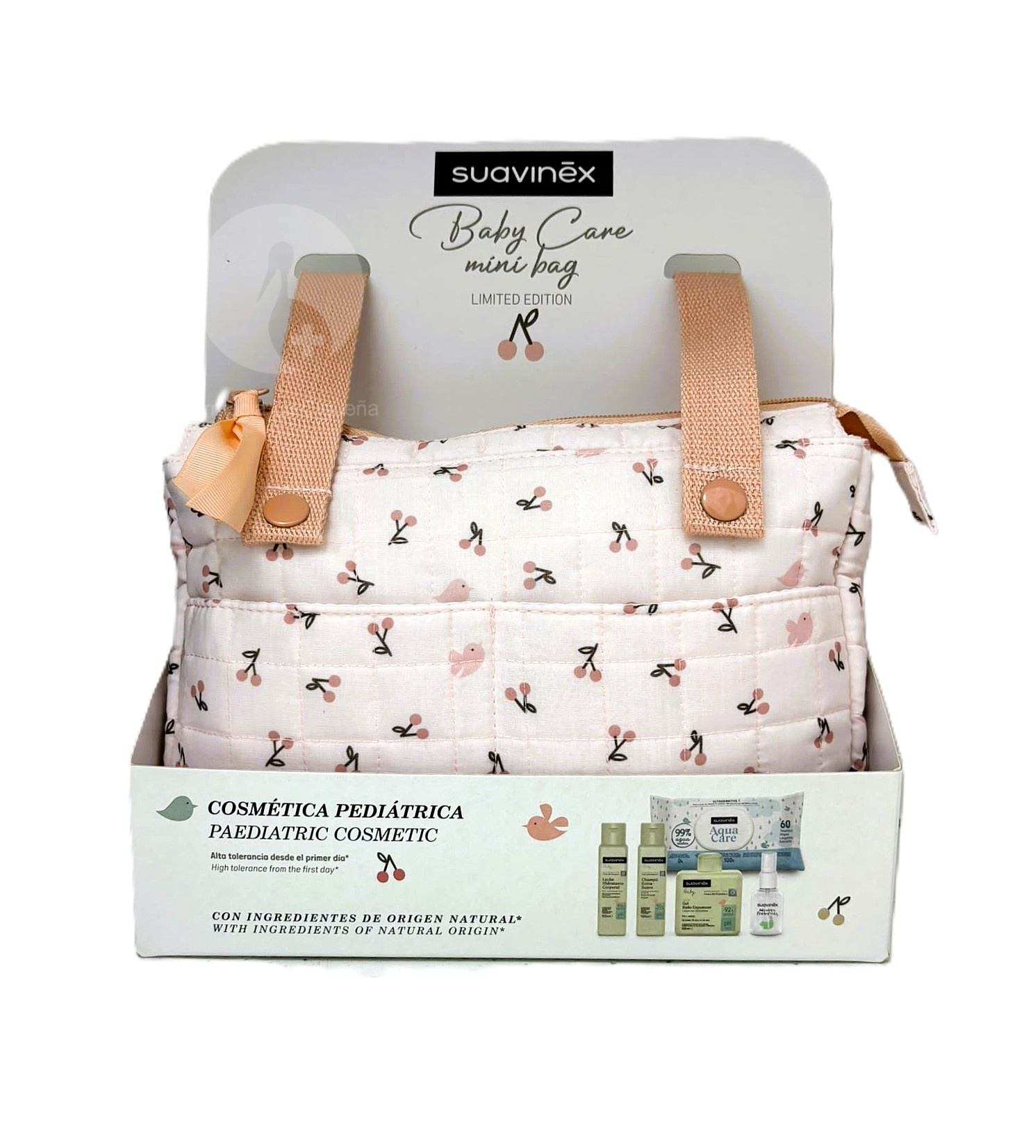 SUAVINEX CANASTILLA BABY CARE MINI BAG SET COLOR ROSA