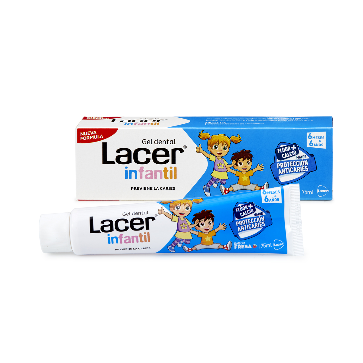 LACER INFANTIL GEL DENTAL 1 TUBO 75 ML SABOR FRESA