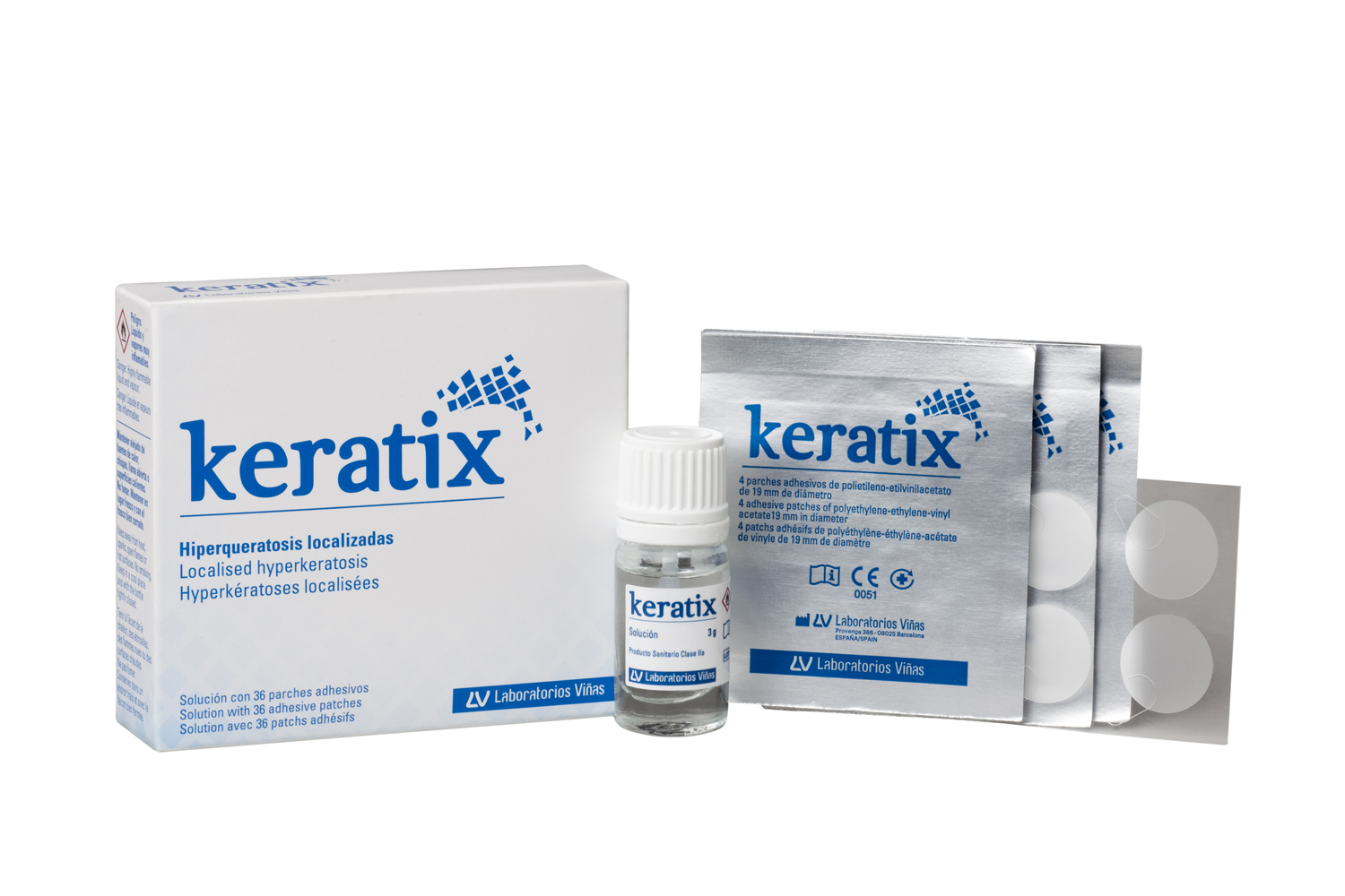 KERATIX SOLUCION + PARCHES ADHESIVOS 1 FRASCO 3 G + 36 PARCHES + PINCEL