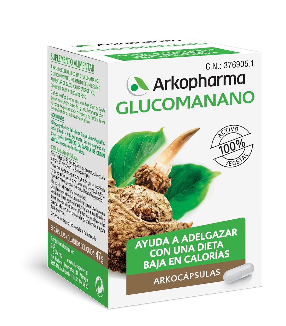 ARKOCAPSULAS GLUCOMANANO BIO 80 CAPSULAS