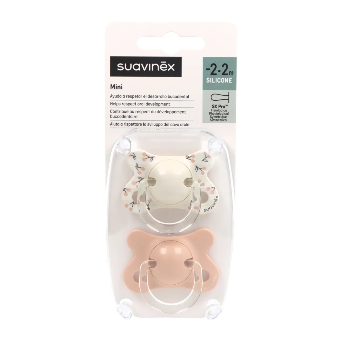 CHUPETE SILICONA FISIOLOGICO SUAVINEX FUSION 0 – 2 MESES 2 UNIDADES