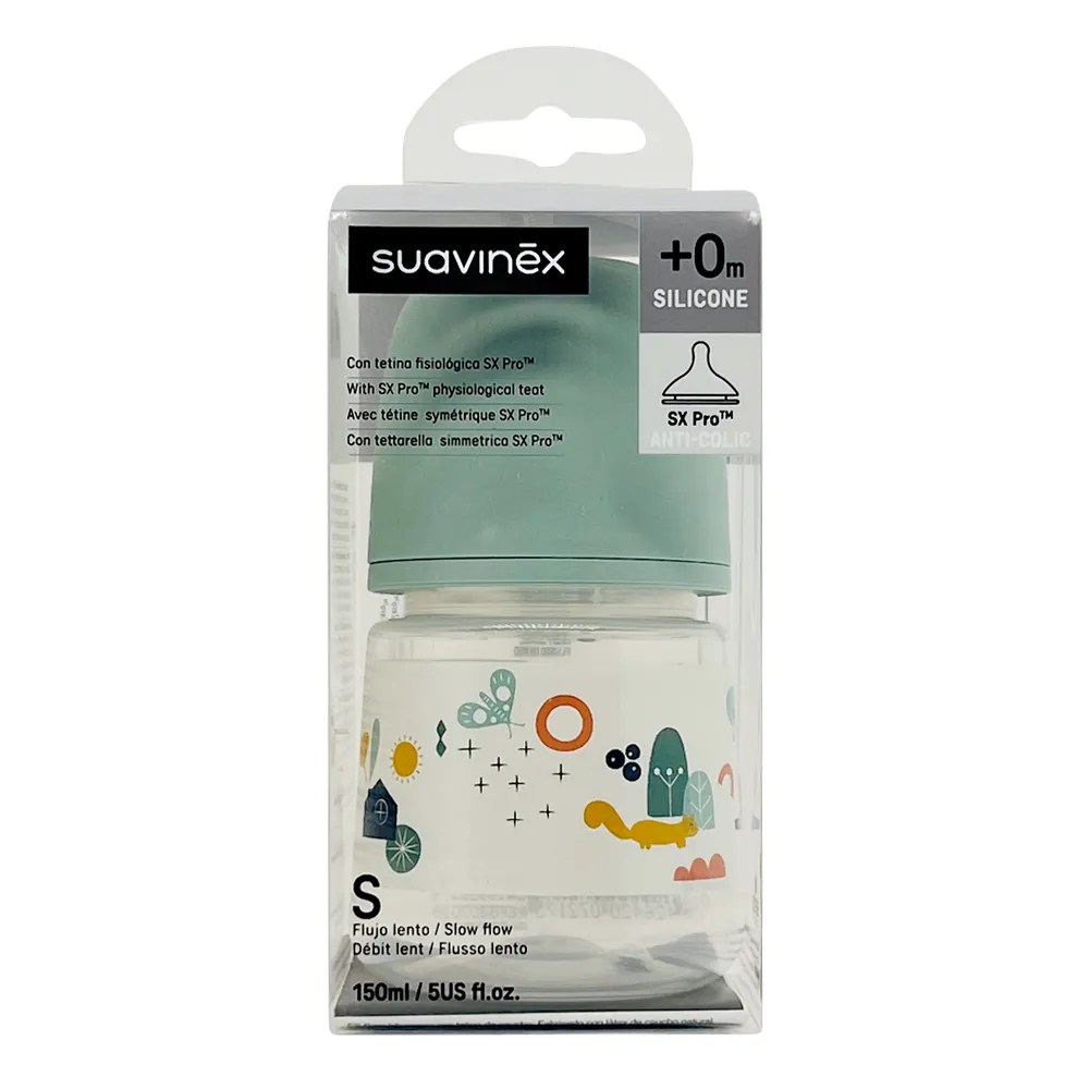 BIBERON TETINA SILICONA FISIOLOGICA SUAVINEX FLUJO M 150 ML