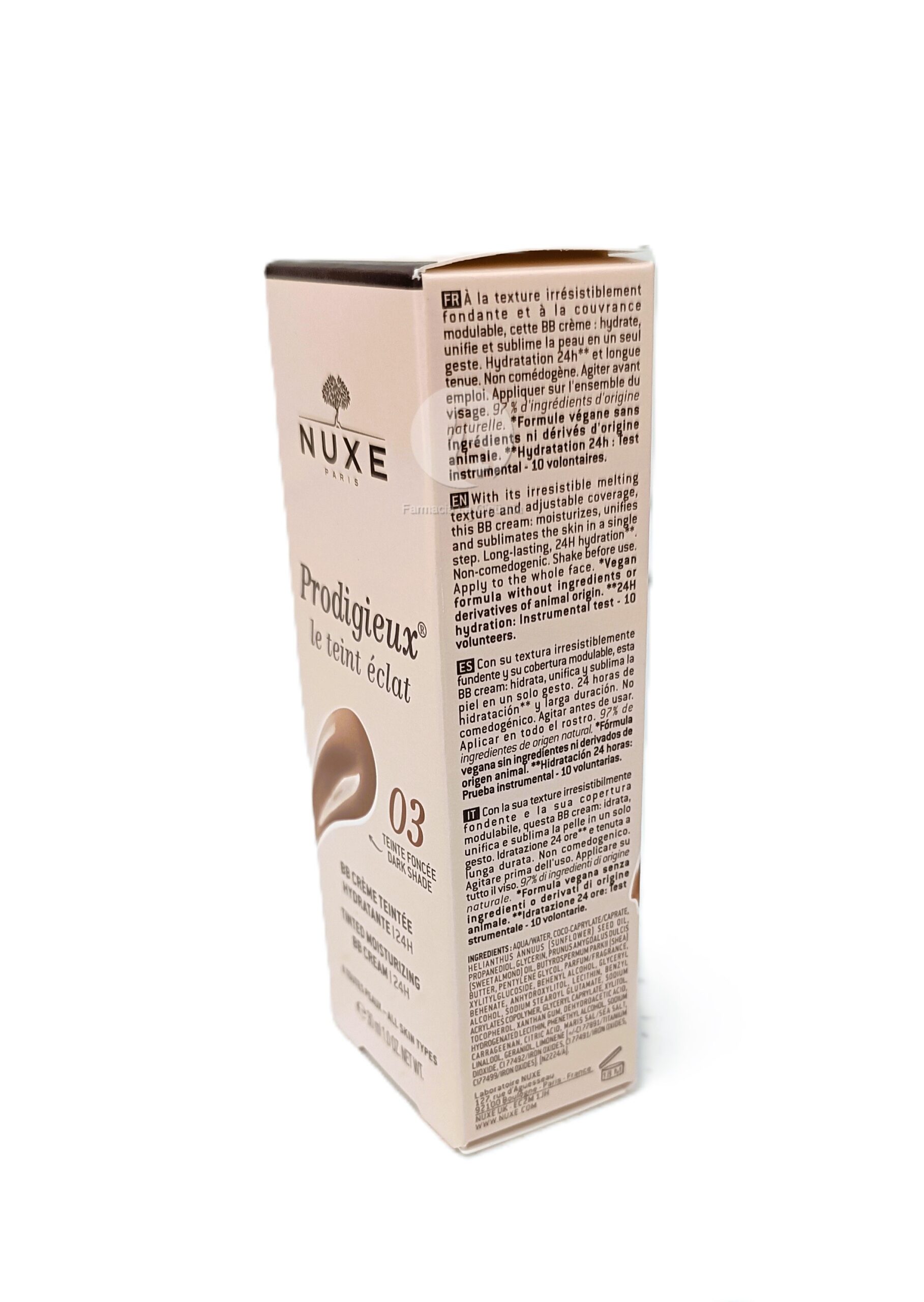 PRODIGIEUX BB CREAM 24H 1 TUBO 30 ML TONO OSCURO