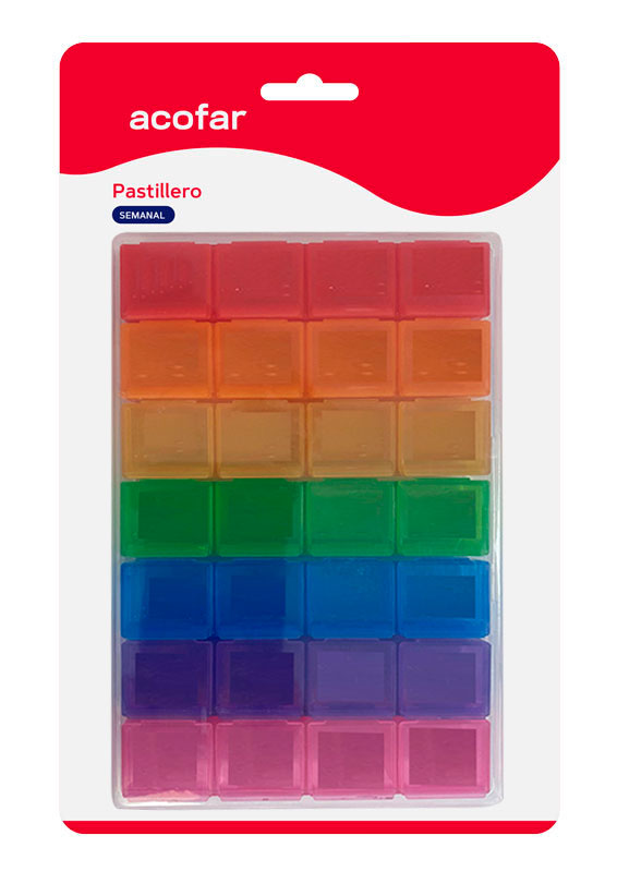ACOFAR PASTILLERO SEMANAL HORIZONTAL 1 UNIDAD