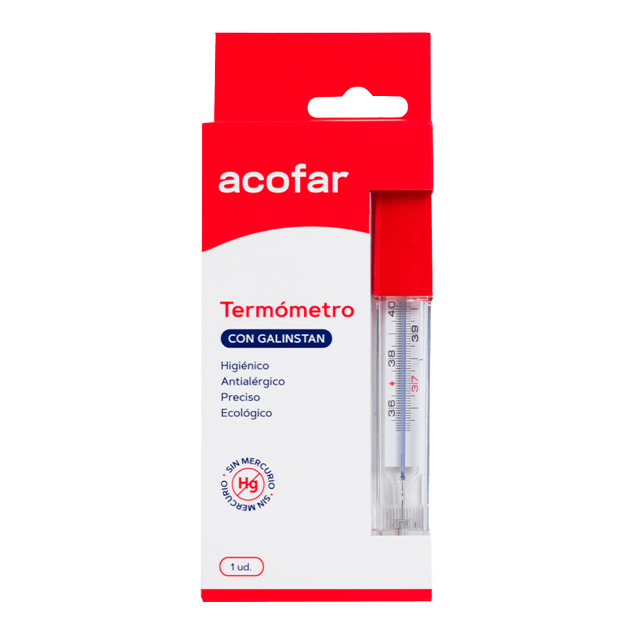 TERMOMETRO CON GALINSTAN ACOFAR 1 UNIDAD