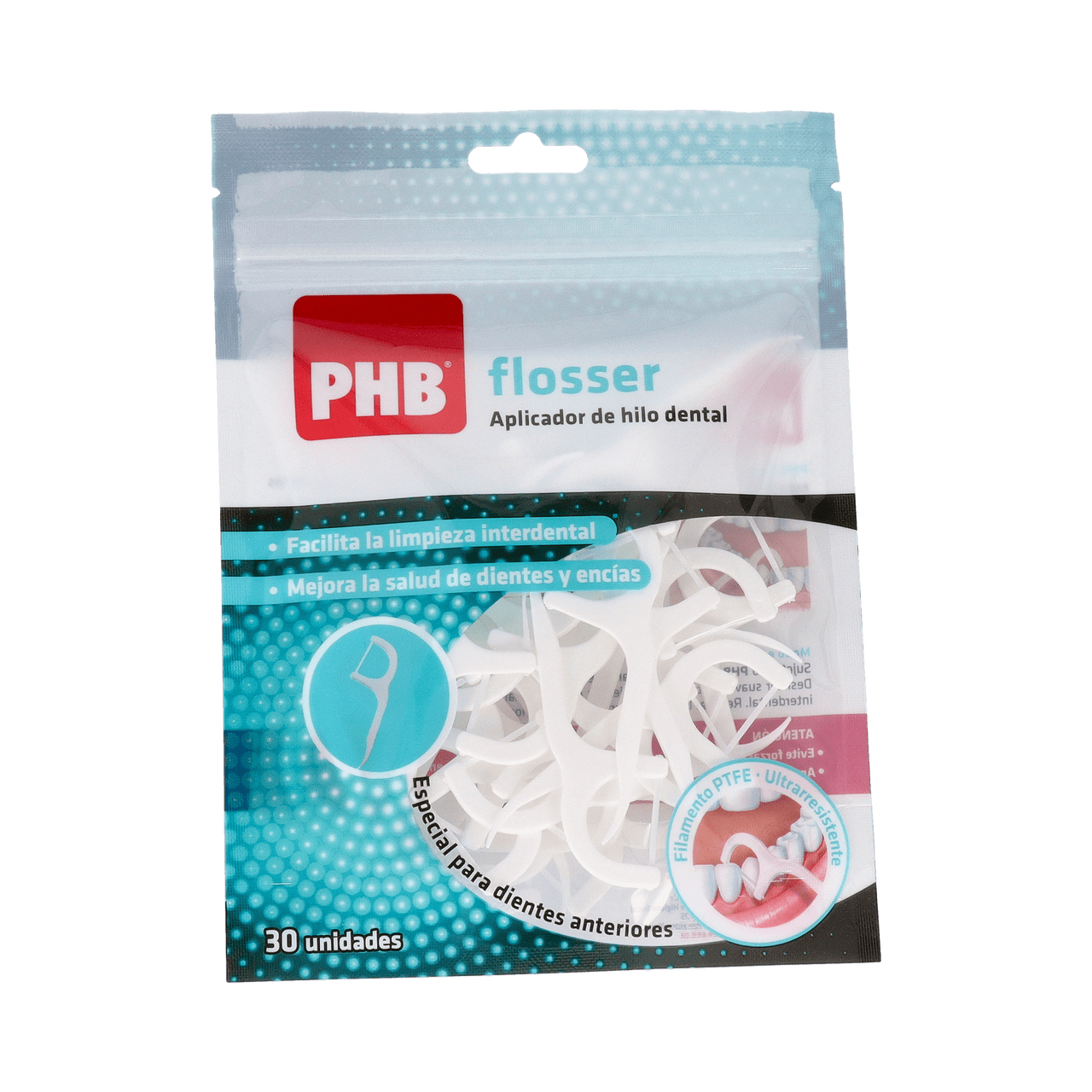 PHB APLICADOR HILO FLOSSER PTFE 30 UNIDADES