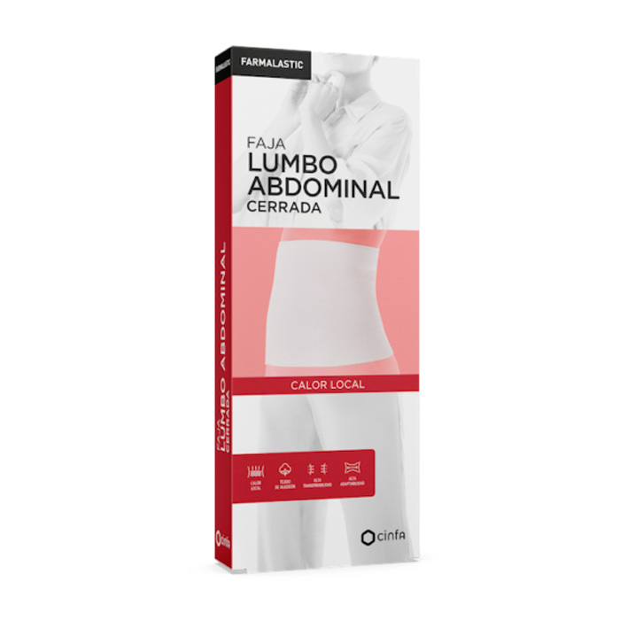 FAJA LUMBOABDOMINAL CERRADA FARMALASTIC 1 UNIDAD TALLA MEDIANA COLOR BLANCO