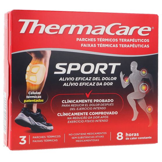 THERMACARE PARCHE TERMICO TERAPEUTICOS SPORT 3 PARCHES