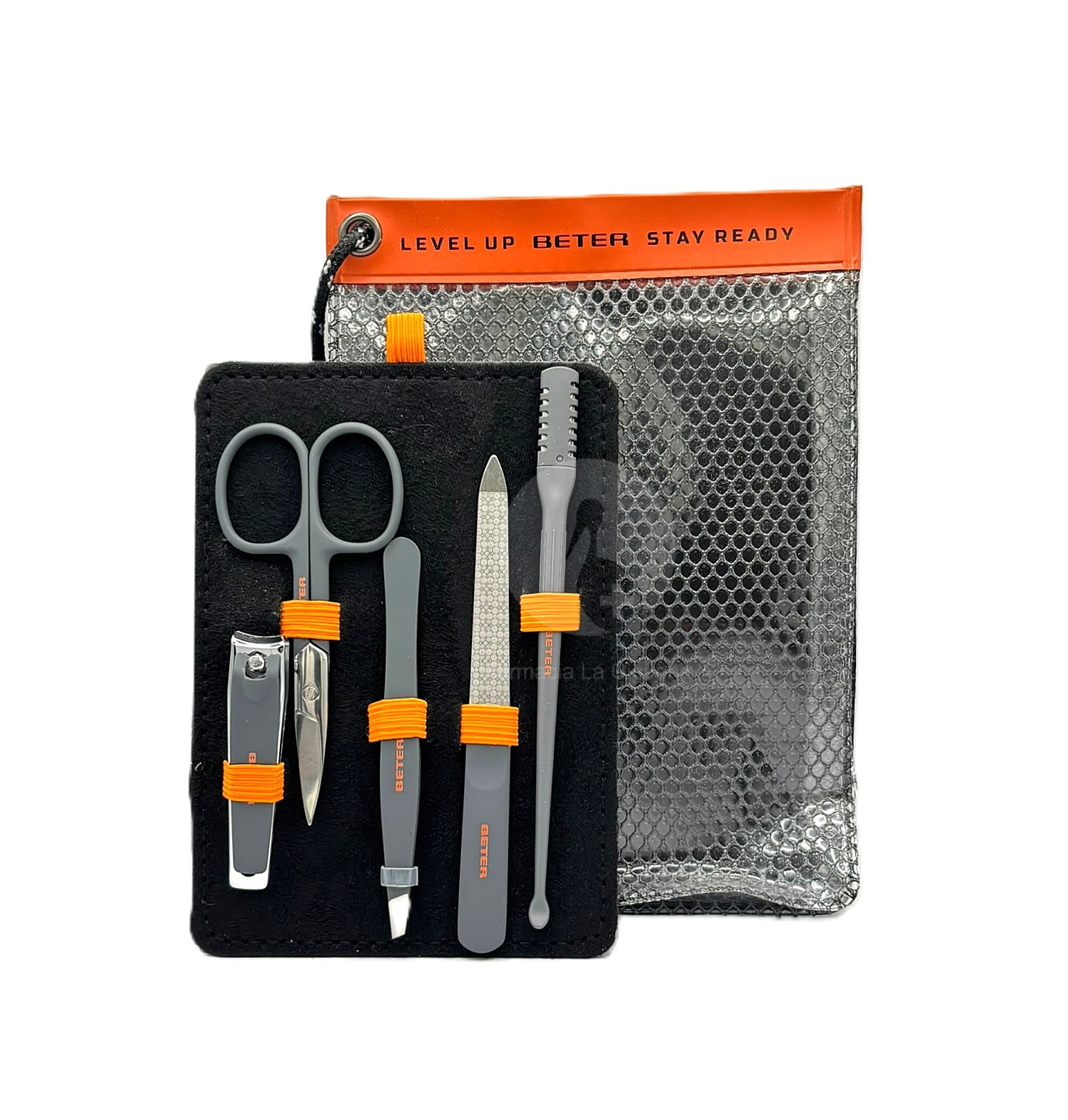 BETER KIT MANICURA VIAJE COLOR NARANJA