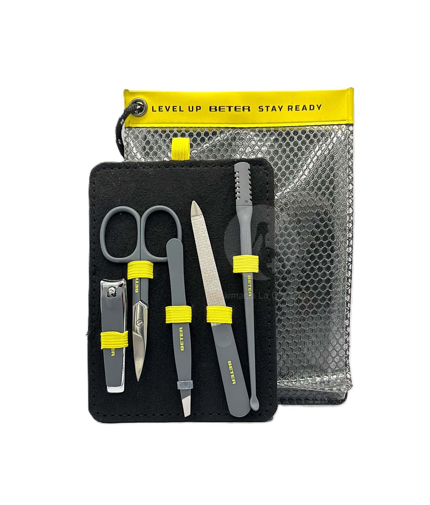 BETER KIT MANICURA VIAJE COLOR AMARILLO