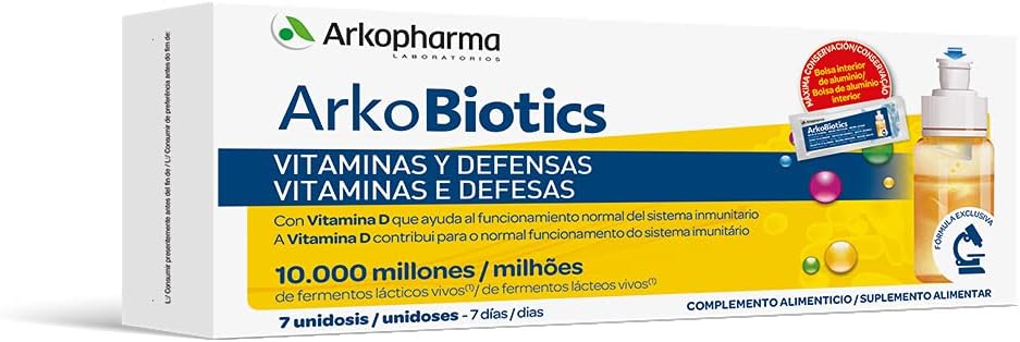 ARKOBIOTICS VITAMINAS Y DEFENSAS ADULTOS 7 UNIDOSIS