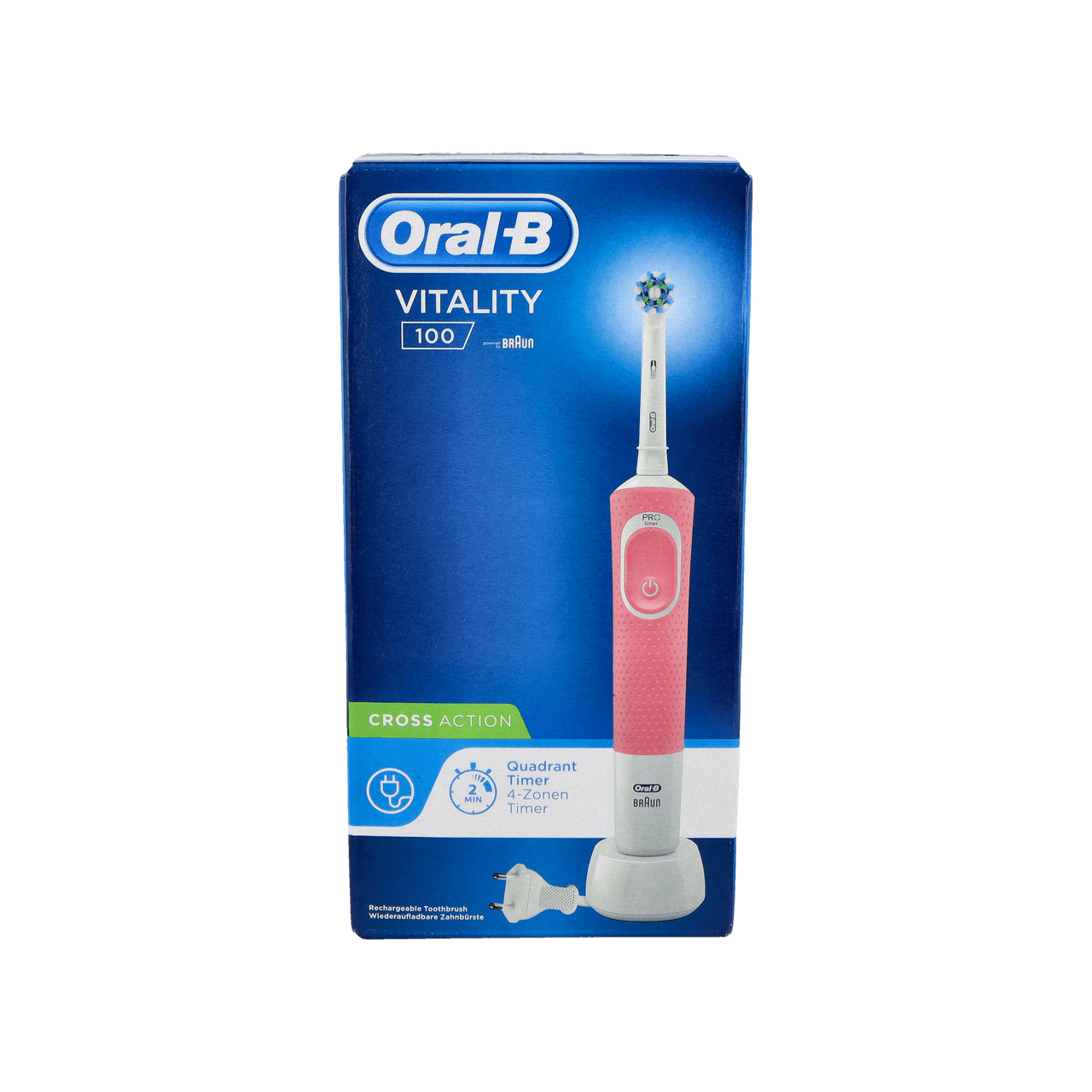 CEPILLO DENTAL ELECTRICO RECARGABLE ORAL-B VITALITY PRO 1 UNIDAD + 2 RECAMBIOS COLOR LILA
