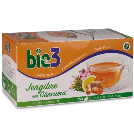 BIE3 JENJIBRE CON CURCUMA 25 BOLSITAS 1,5 G