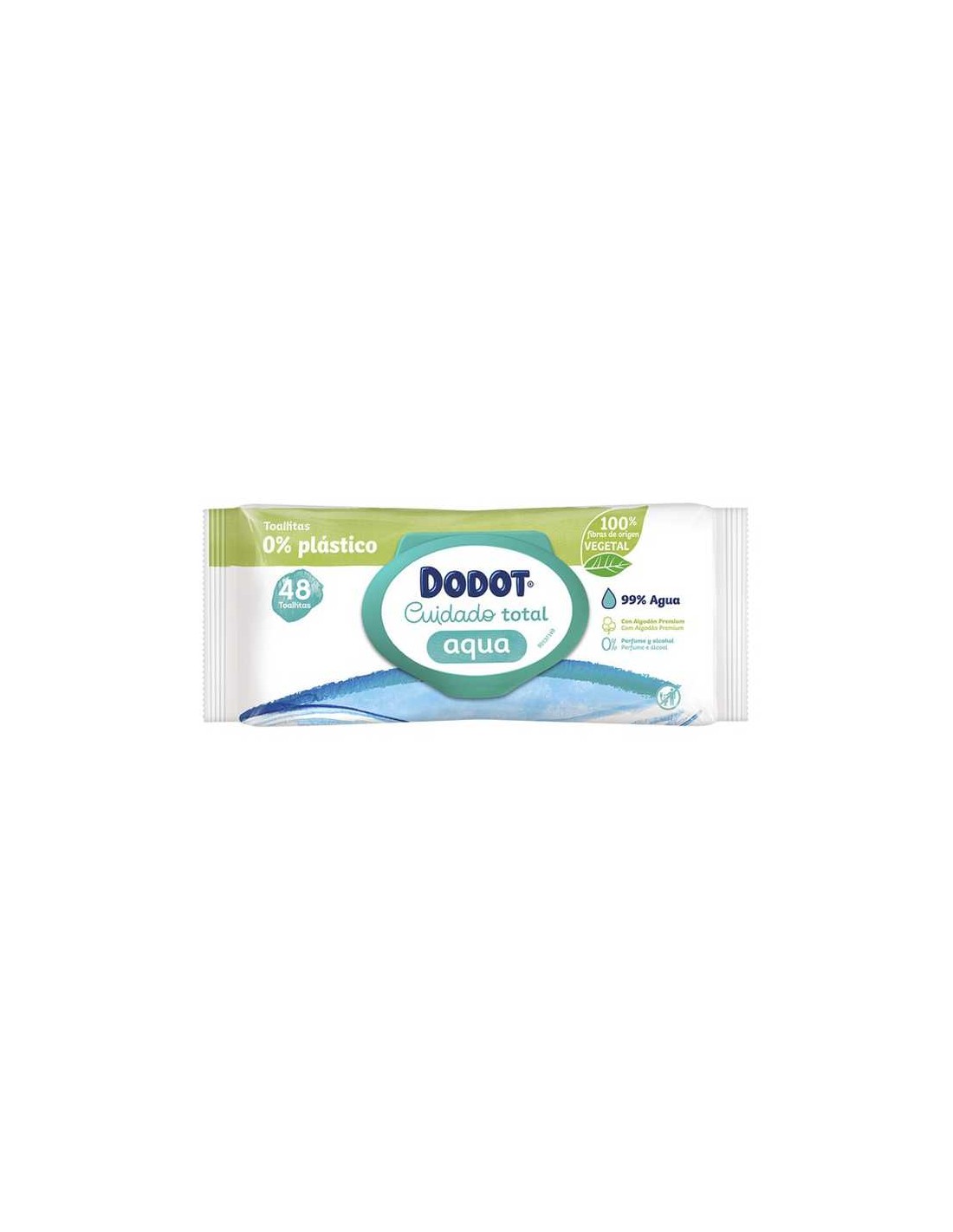 DODOT AQUA PURE TOALLITAS HUMEDAS PARA BEBES 48 UNIDADES PLASTIC FREE