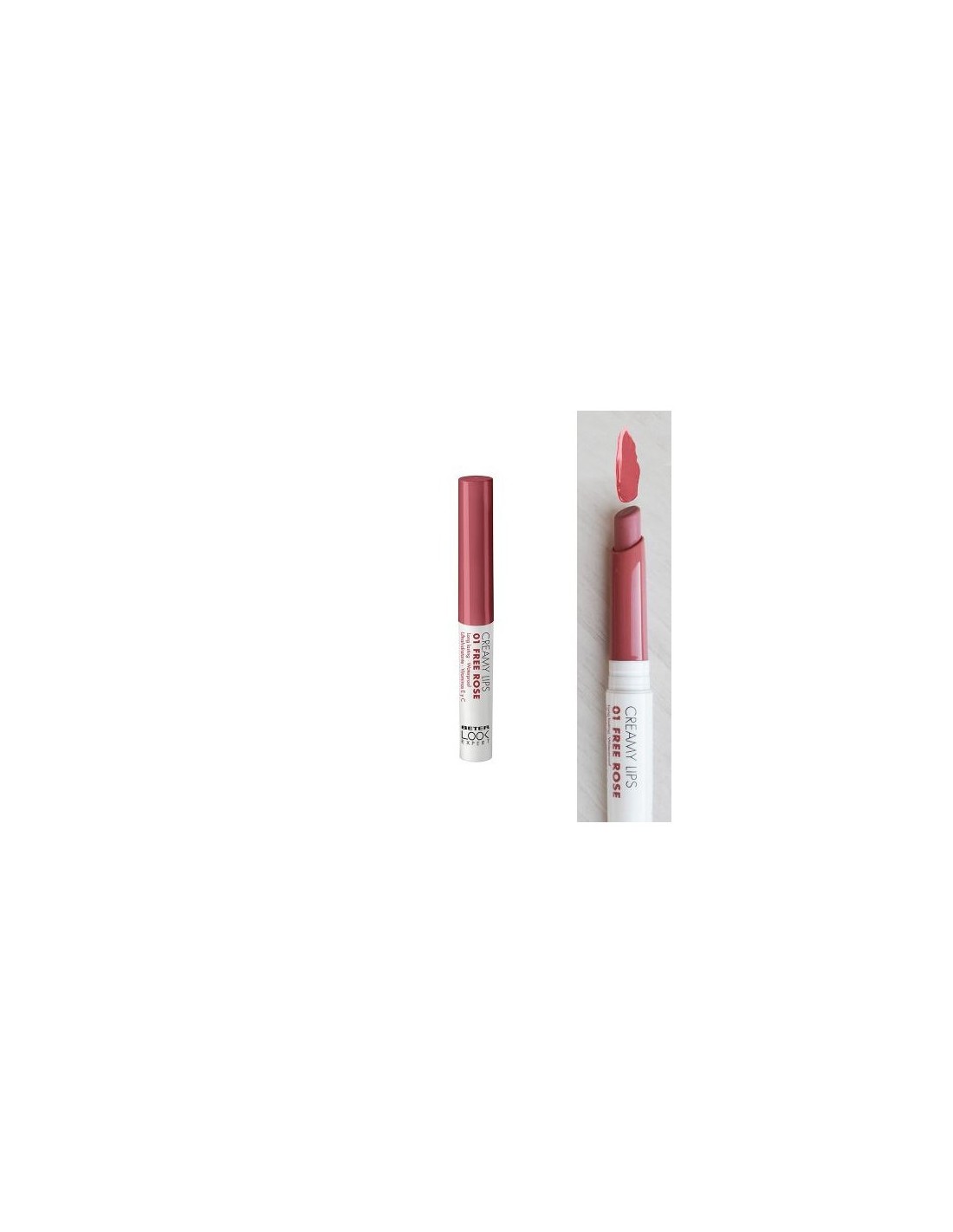 LIPSTICK CREAMY LIPS BETER 1 UNIDAD COLOR 01 FREE ROSE