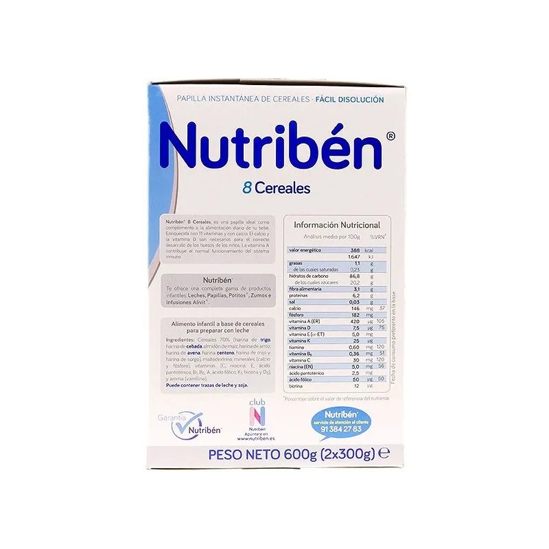 NUTRIBEN 8 CEREALES 1 ENVASE 600 G