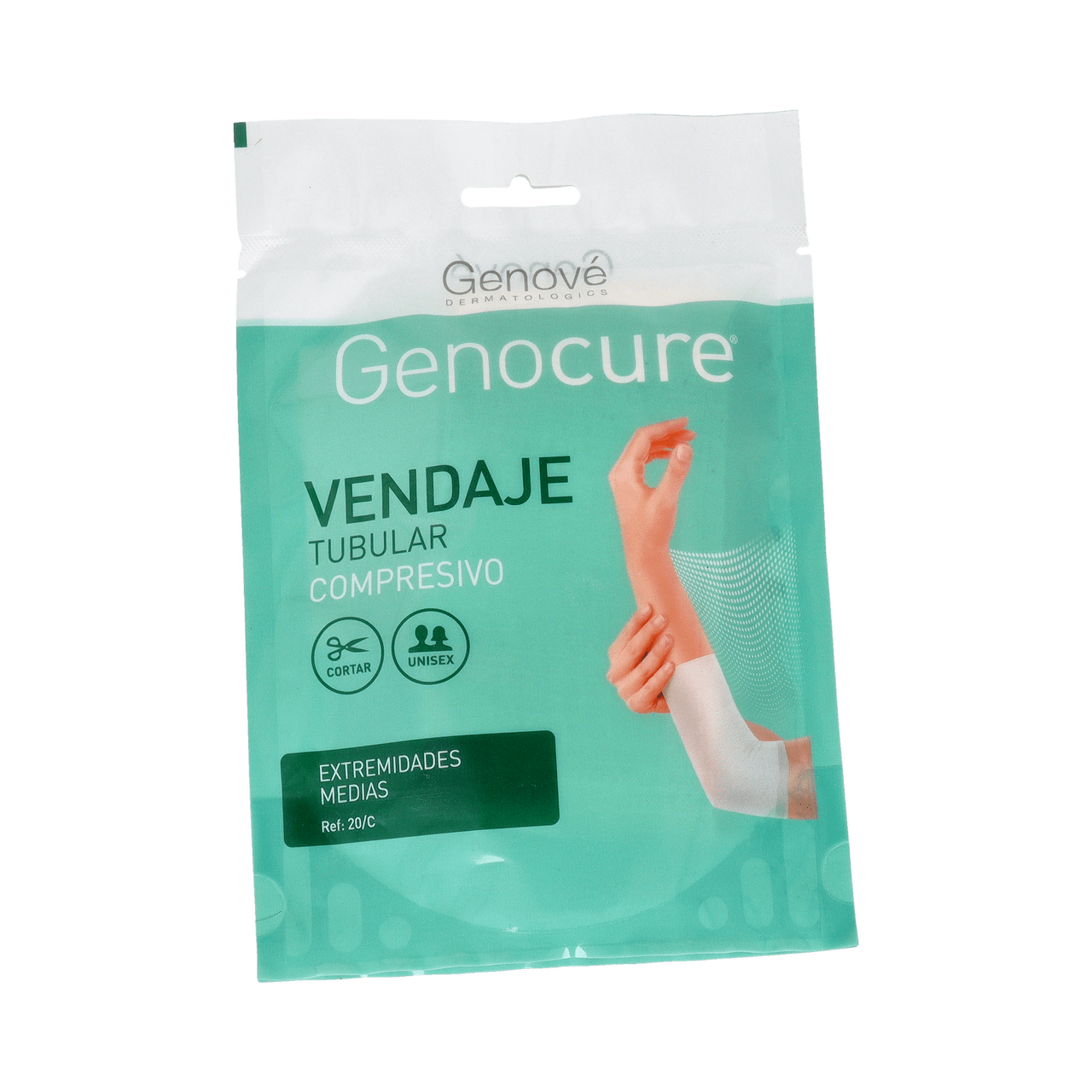 VENDA TUBULAR GENOCURE 1 UNIDAD N-20 EXTREMIDAD MEDIA