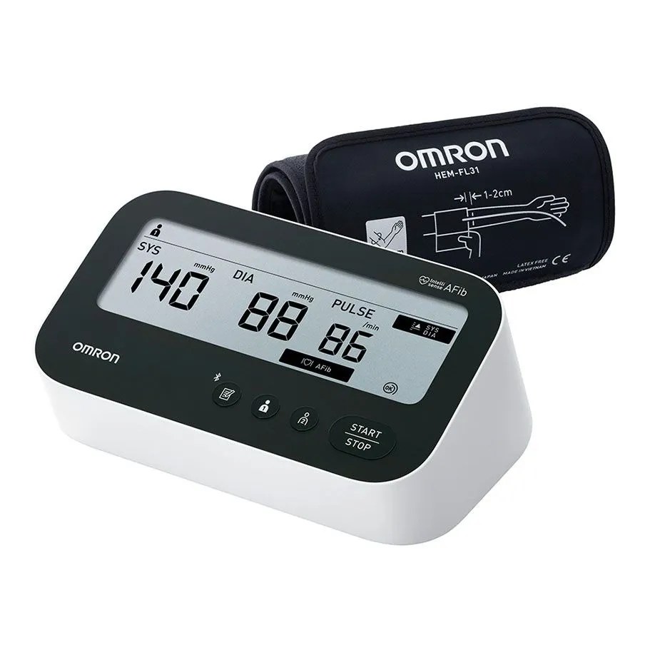 MONITOR DE PRESION ARTERIAL AUTOMATICO DE BRAZO OMRON M4 CONNECT AFIB 1 UNIDAD REF. HEM-7196T1-FLE
