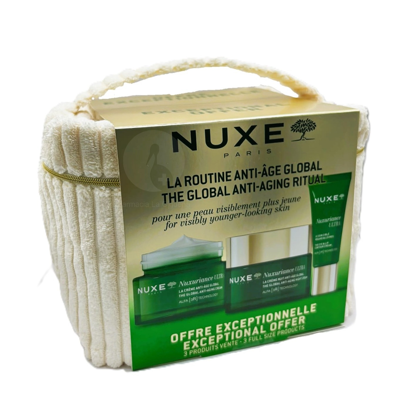 NUXE COFRE NUXURIANCE 3 PRODUCTOS TAMAÑO VENTA DIA -NOCHE- CONTORNO OJOS