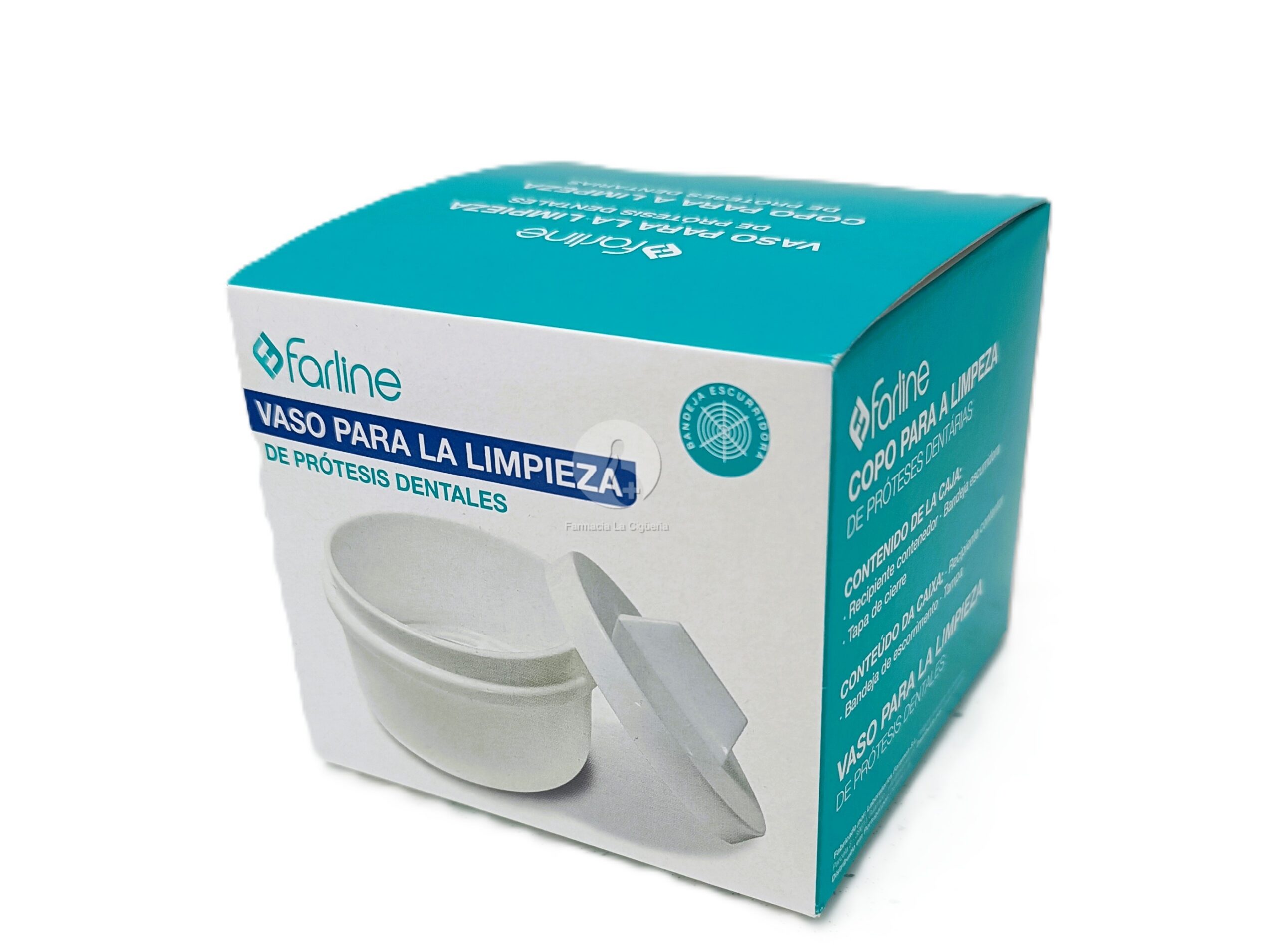 FARLINE VASO LIMPIEZA PROTESIS 1 UNIDAD