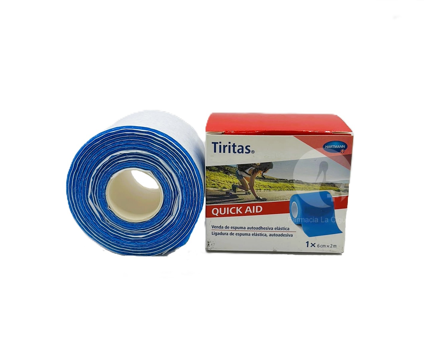 TIRITAS QUICK AID APOSITO ADHESIVO COLOR AZUL 6 CM X 2 M 1 U