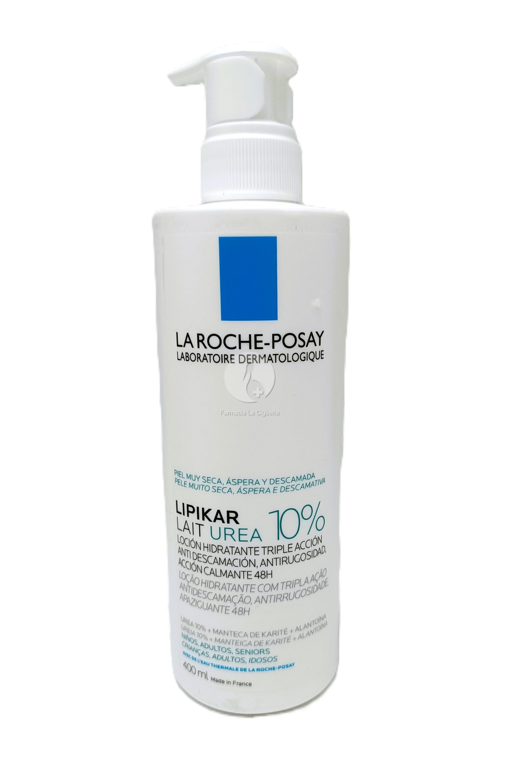 LIPIKAR UREA 10% LA ROCHE POSAY 1 BOTE 400 ML CON DOSIFICADOR