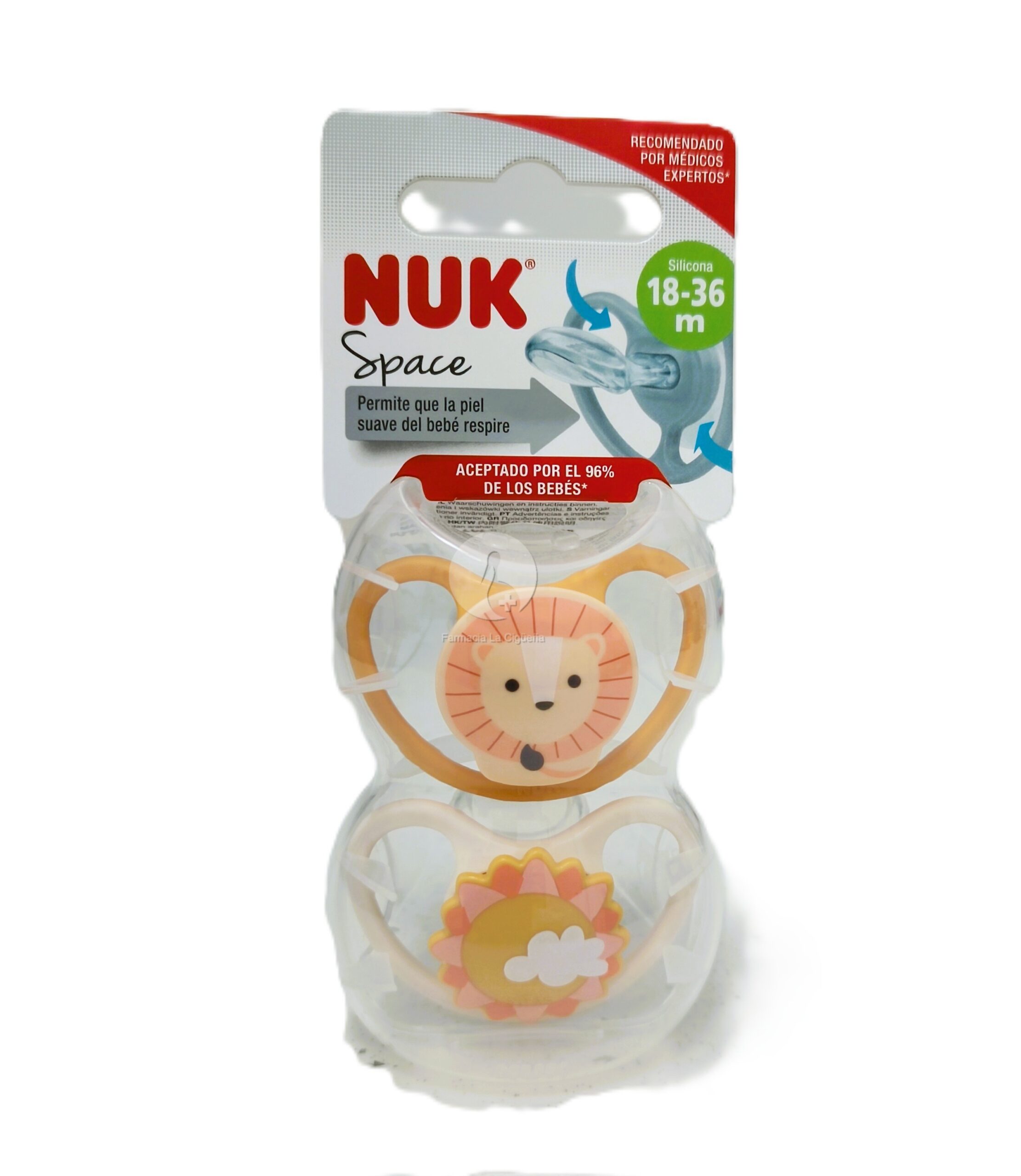 CHUPETE SILICONA NUK PM AIR 18 – 36 MESES 2 UNIDADES GATO