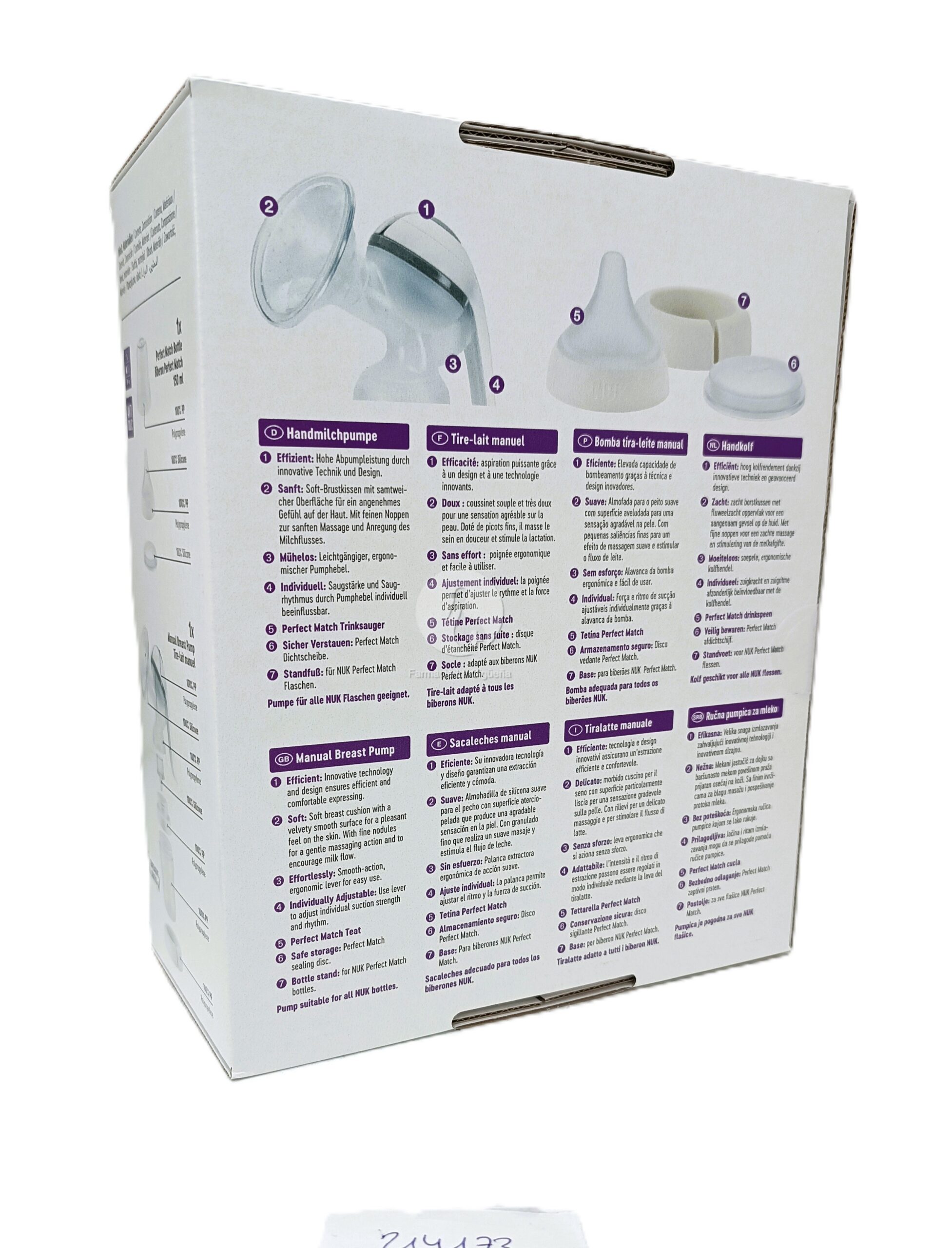 SACALECHES MANUAL NUK PERFECT MATCH 1 UNIDAD