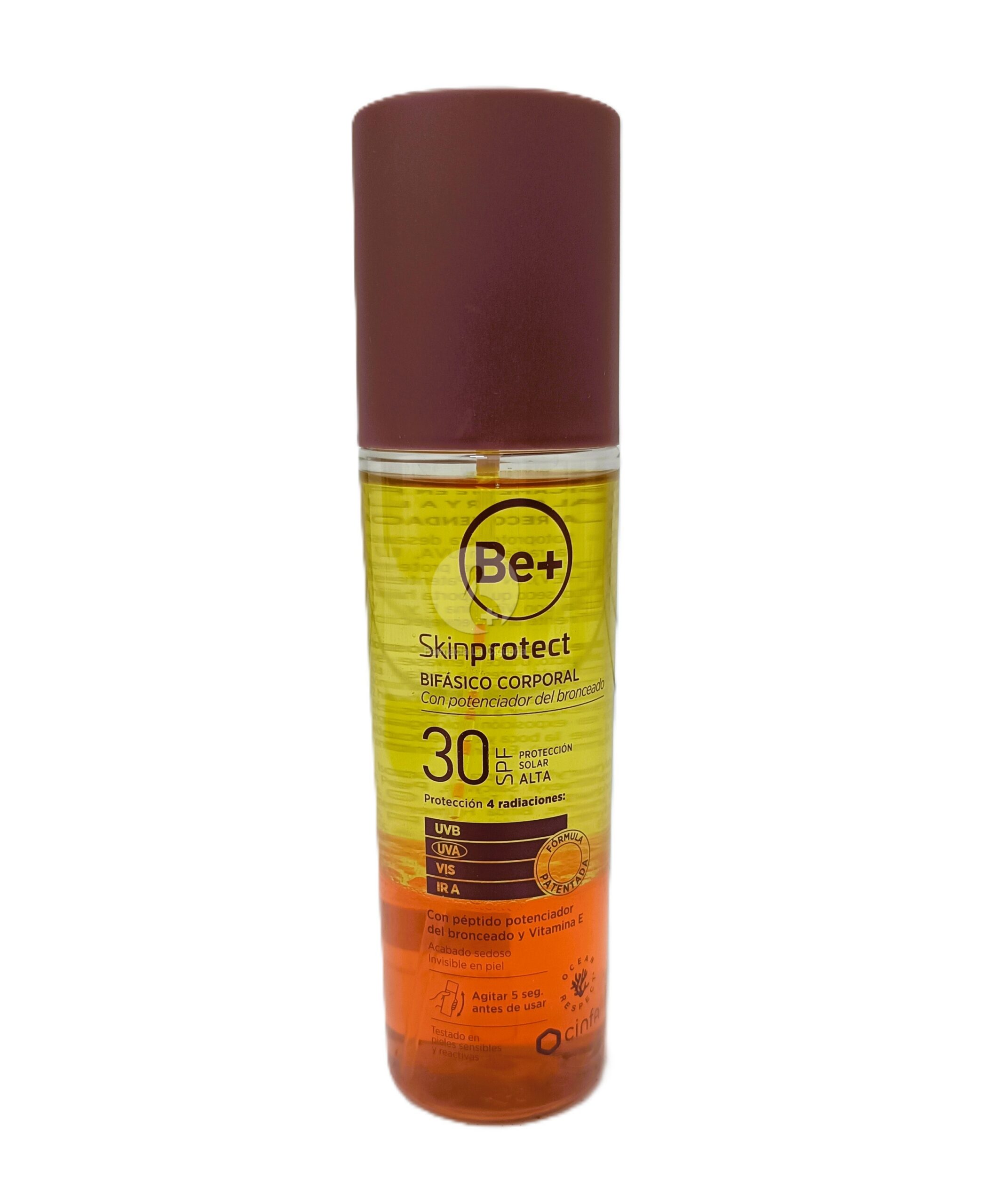 BE+ SKINPROTECT BIFASICO SPF 30 ACELERADOR BRONCEADO 1 ENVASE 200 ML
