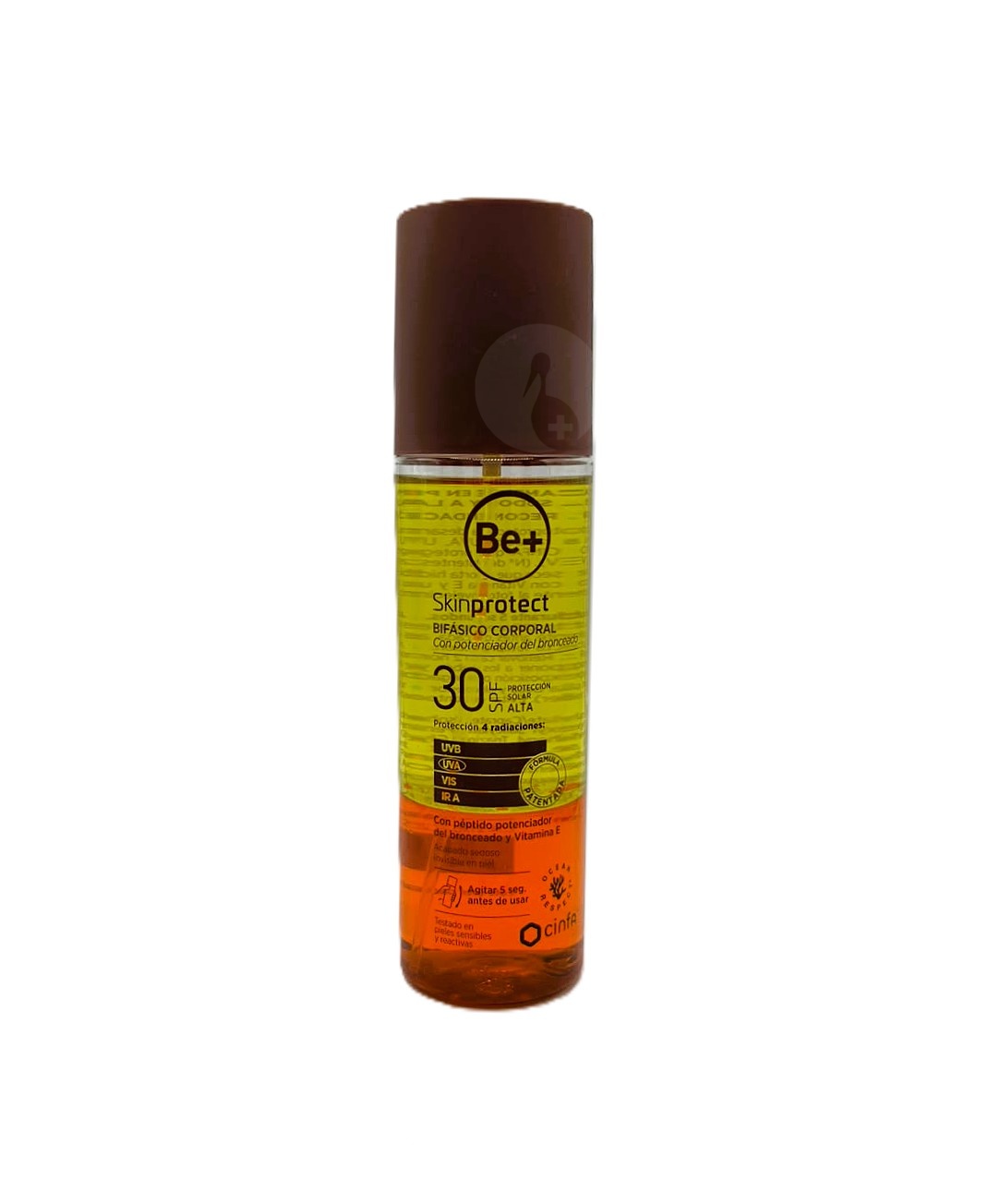 BE+ SKINPROTECT BIFASICO SPF 30 ACELERADOR BRONCEADO 1 ENVASE 200 ML