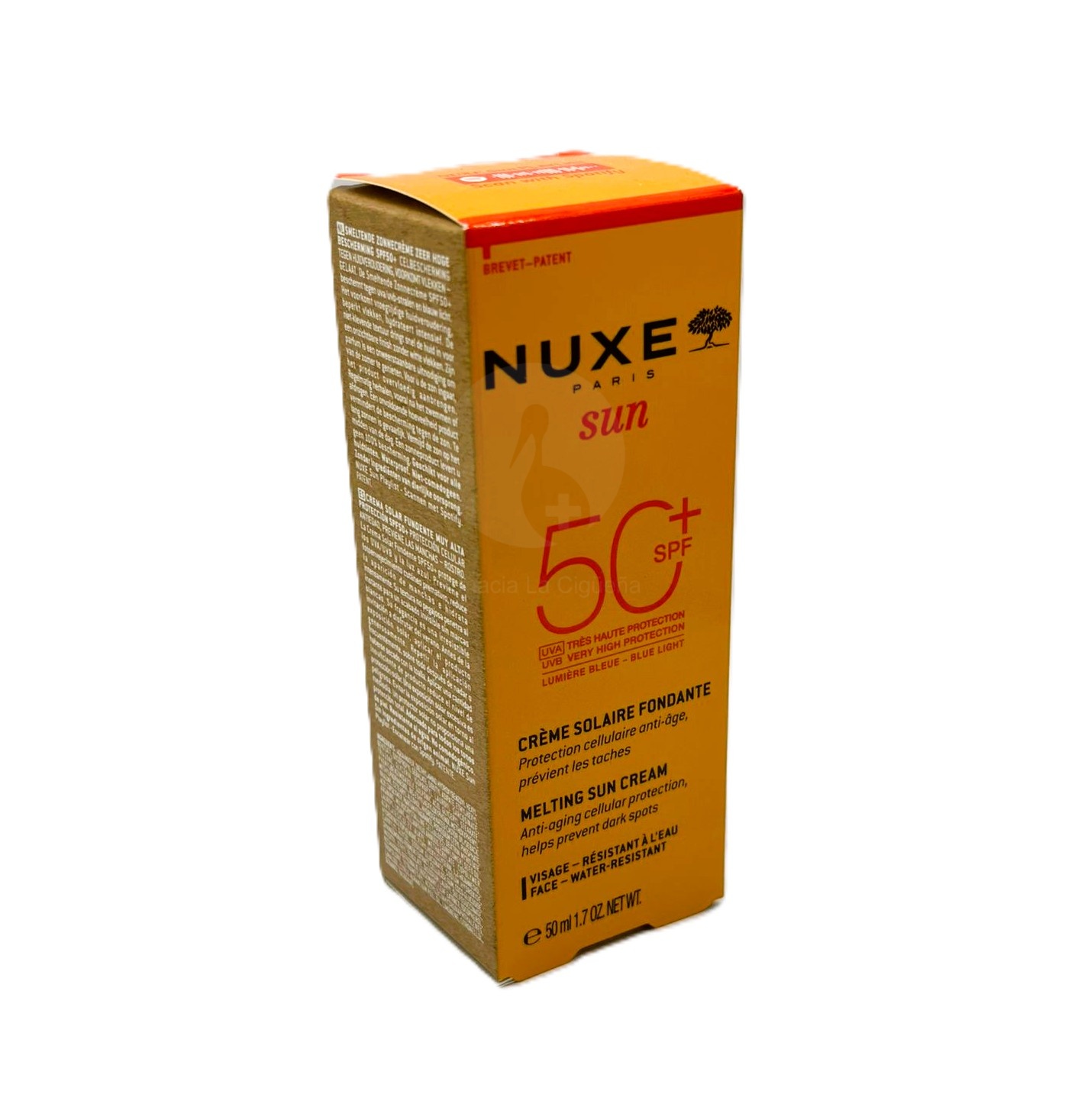 NUXE SUN CREMA SOLAR FUNDENTE ROSTRO SPF 50+ 1 TUBO 50 ML