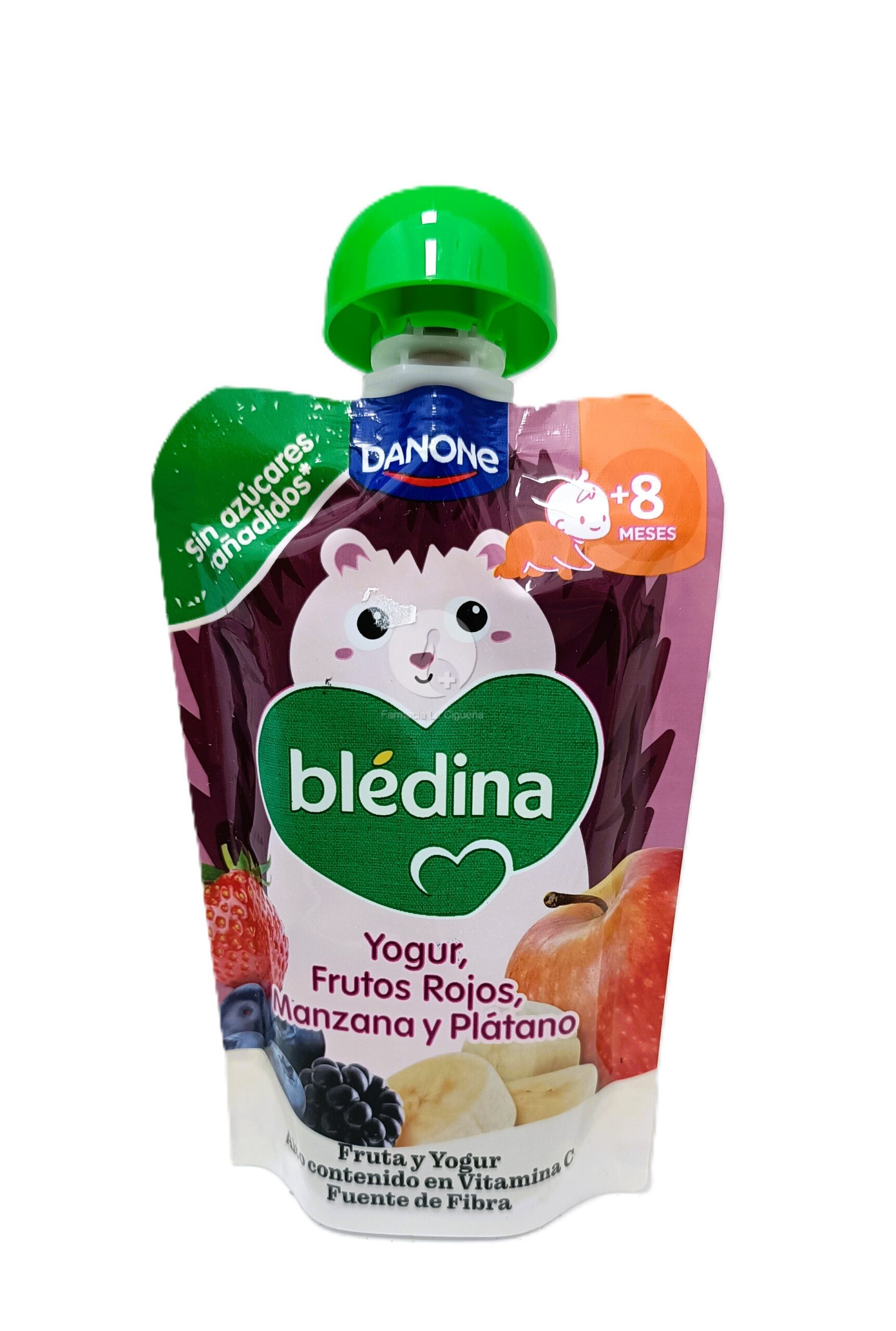 BLEDINA POUCH YOGUR FRUTOS ROJOS MANZANA Y PLATANO 1 POUCH 100 G