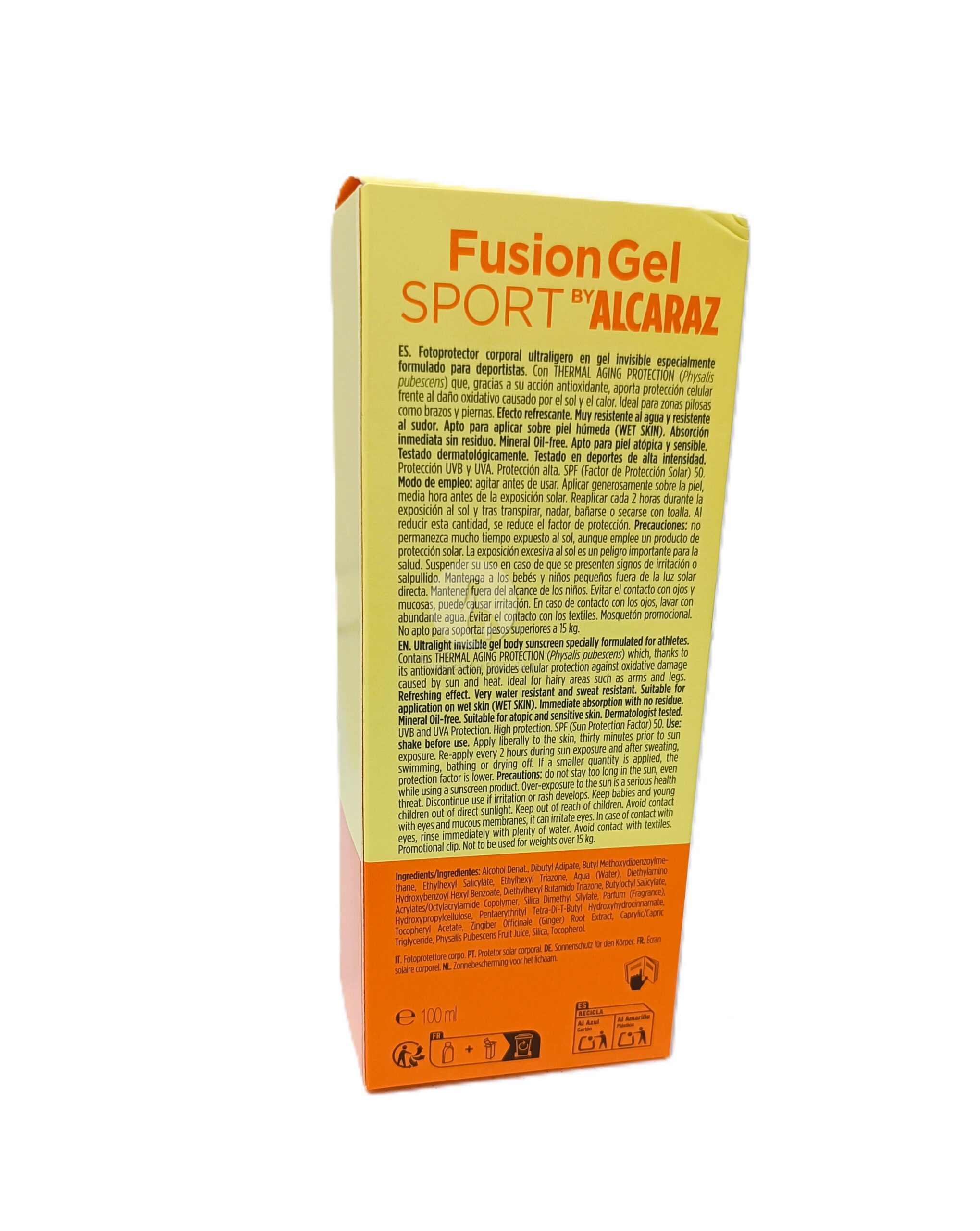 ISDIN FOTOPROTECTOR FUSION GEL SPORT BY ALCARAZ 1 FRASCO 100 ML
