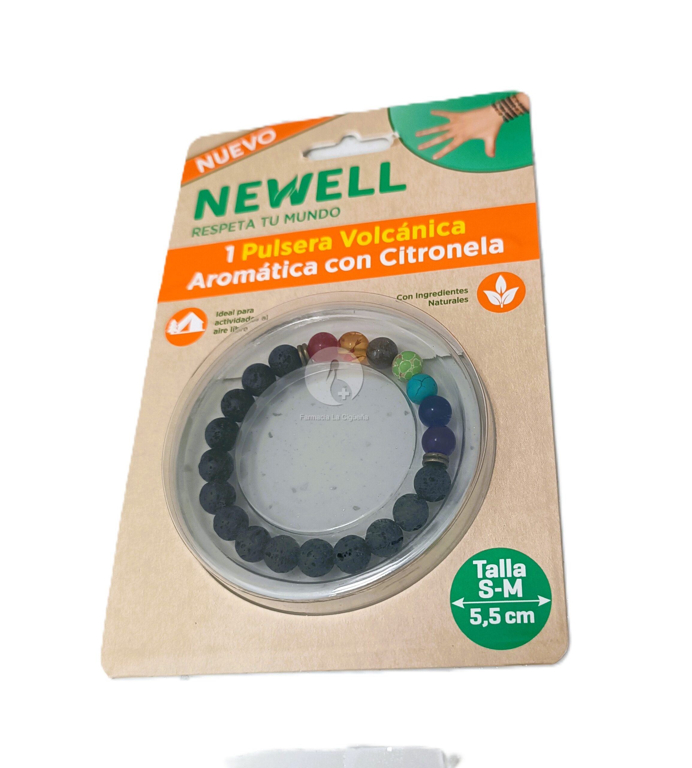 NEWELL PULSERA VOLCANICA AROMATICA CON CITRONELLA 1 UNIDAD