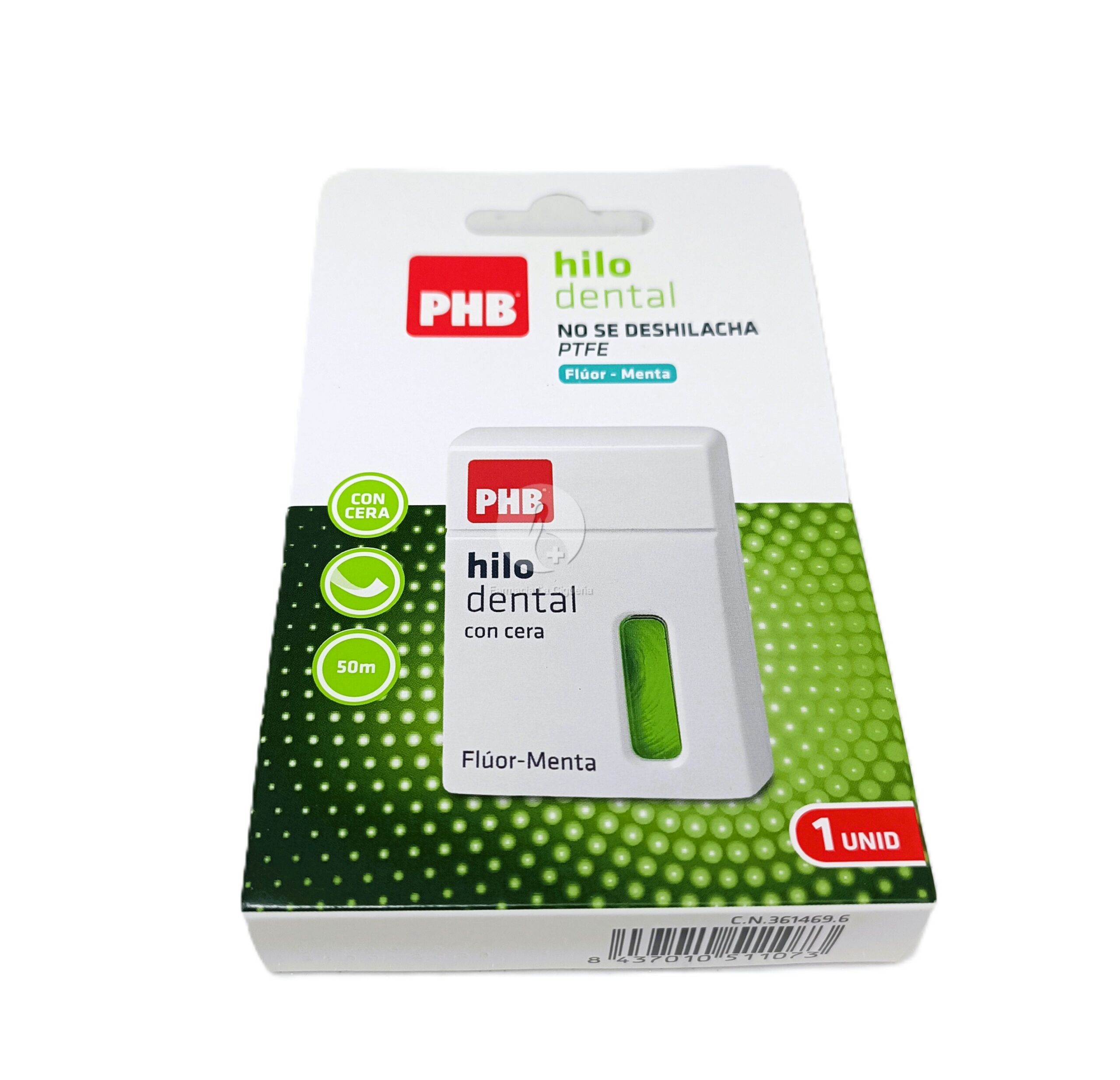 PHB FLUOR Y MENTA HILO DENTAL PTFE 50 M