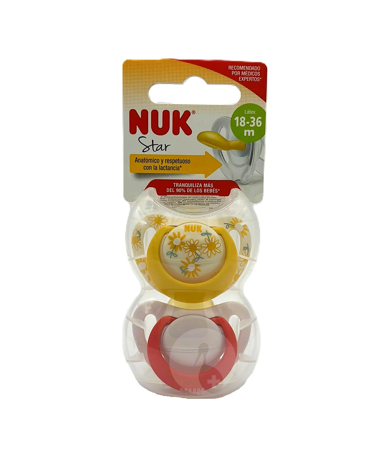 CHUPETE LATEX ANATOMICO NUK STAR 18 – 36 MESES 2 UNIDADES
