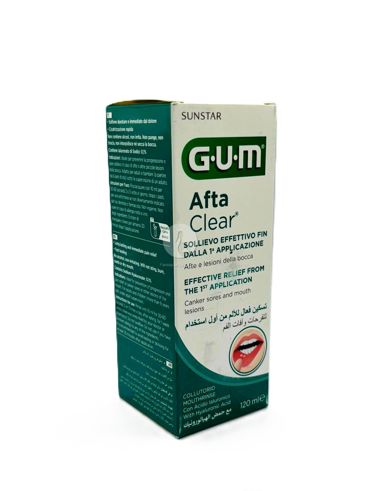 GUM AFTACLEAR COLUTORIO 1 ENVASE 120 ML