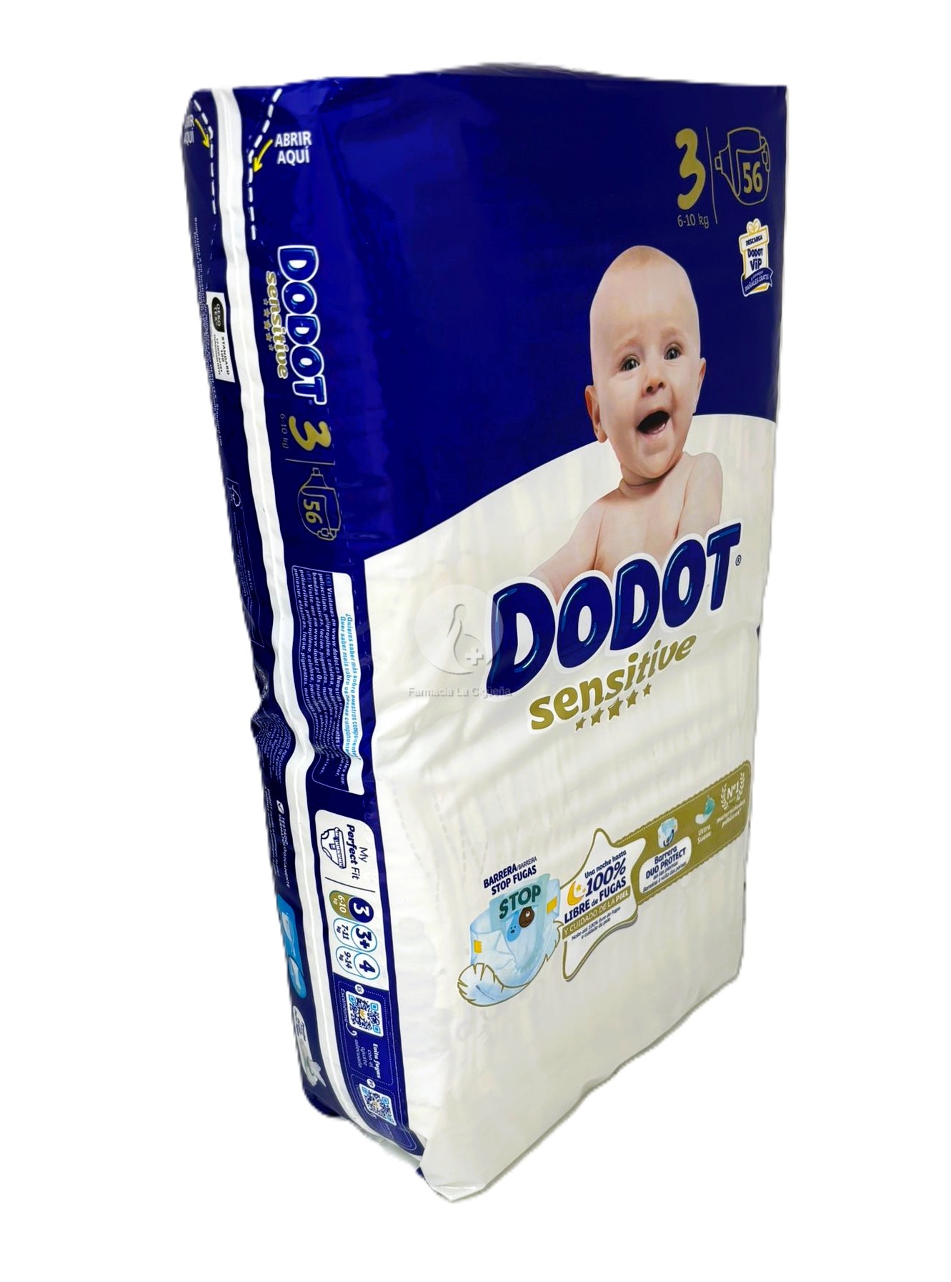 PAÑAL INFANTIL DODOT SENSITIVE TALLA 3 6-10 KG 56 UNIDADES