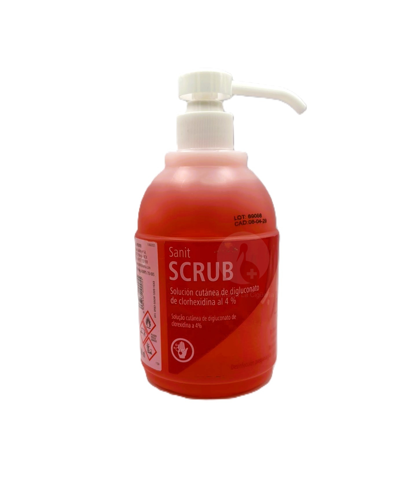 SANIT SCRUB 4% CORHEXIDINA 500ML PIEL SANA
