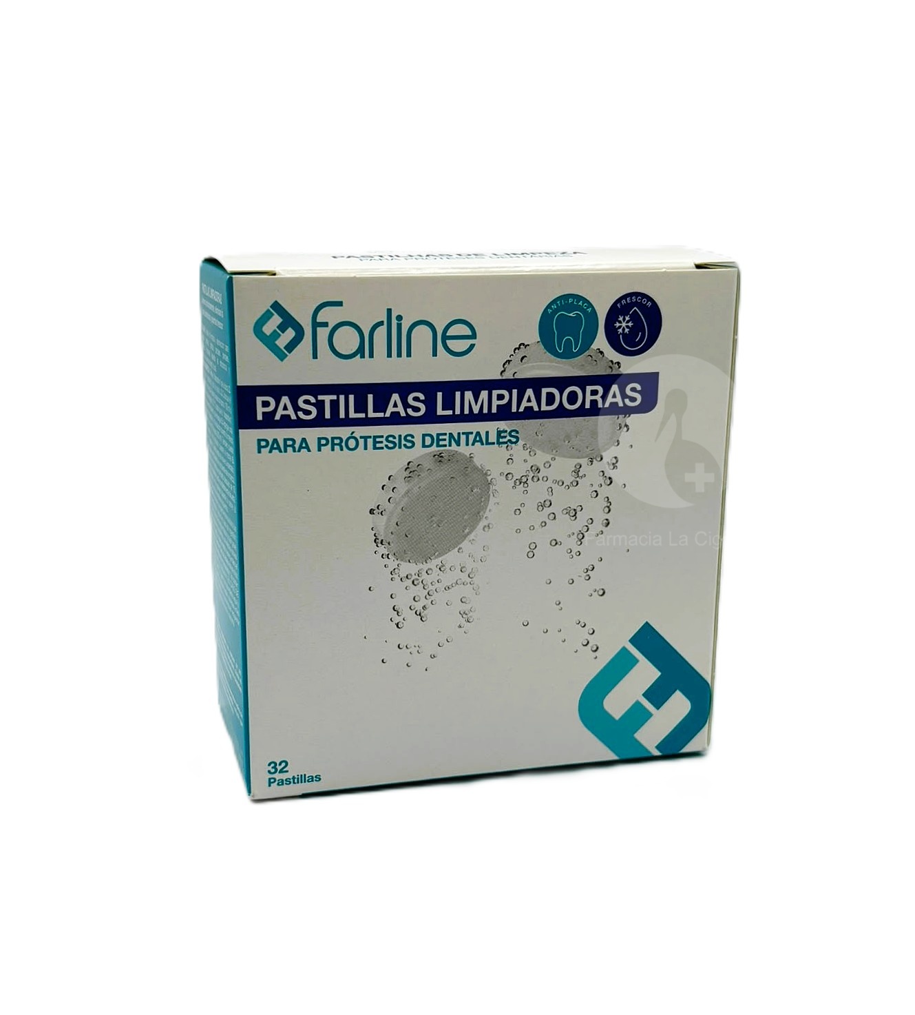 FARLINE PASTILLAS LIMPIADORAS LIMPIEZA PROTESIS DENTAL 32 TABLETAS