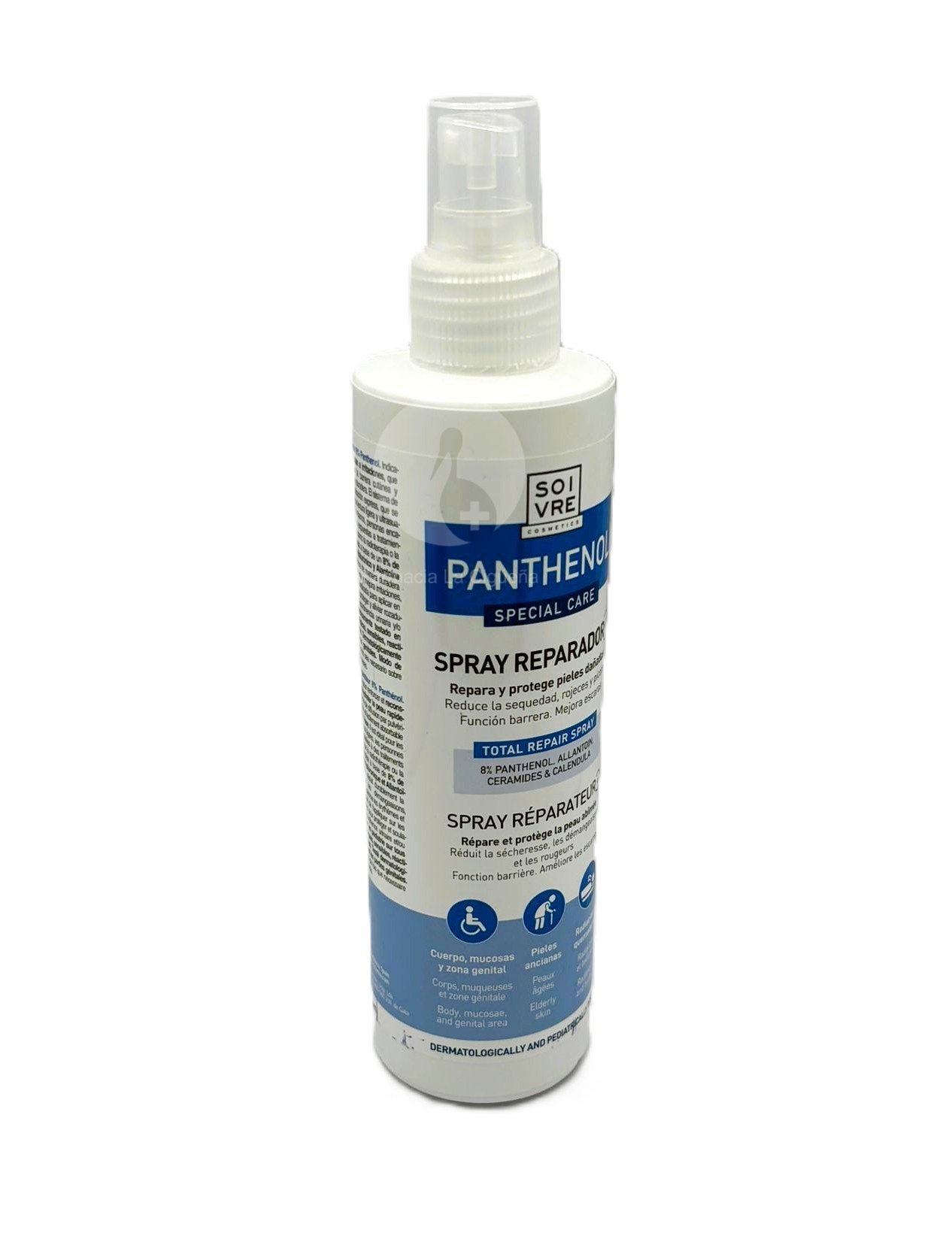 SOIVRE SPRAY PANTHENOL 8% REPARADOR DE LA PIEL 250ML