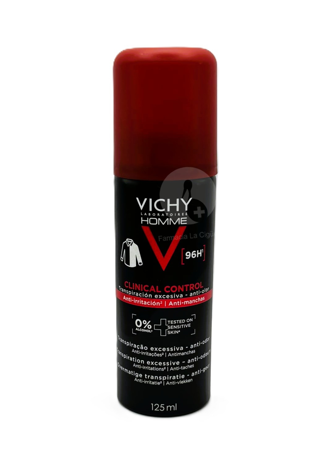 VYCHY DESODORANTE CLINICAL CONTROL 96H HOMME ANTITRANSPIRANTE SPRAY 1 ENVASE 100 ML