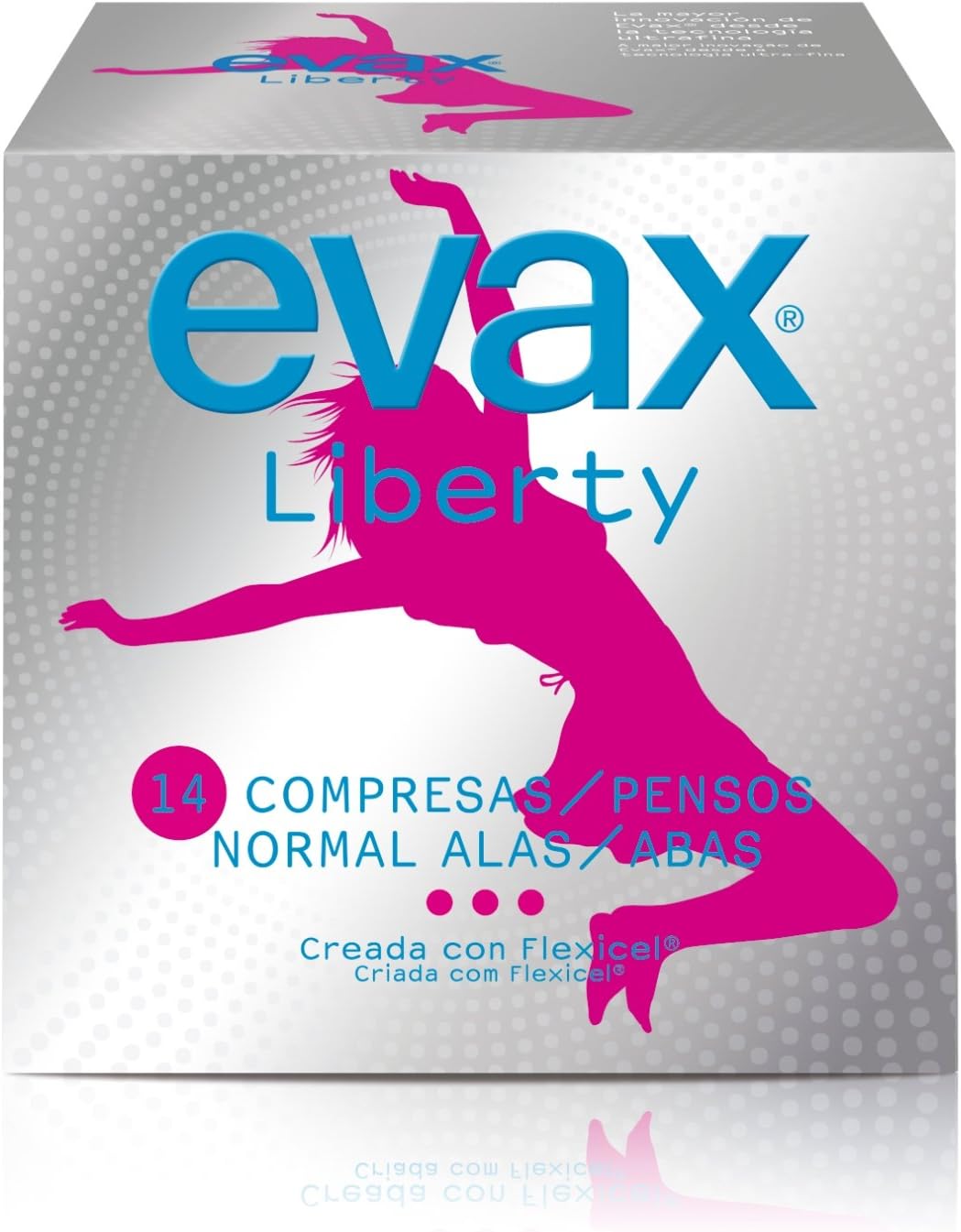 COMPRESAS HIGIENICAS FEMENINAS EVAX LIBERTY NORMAL CON ALAS 14 COMPRESAS